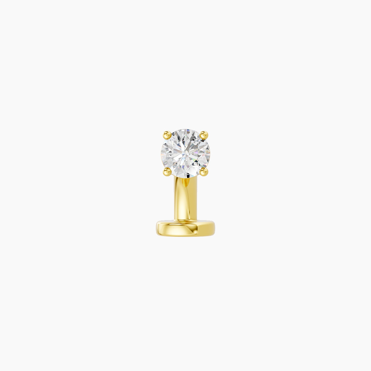 Nut | 18k Yellow Gold 3 mm 6 mm Round Diamond Floating Navel Piercing