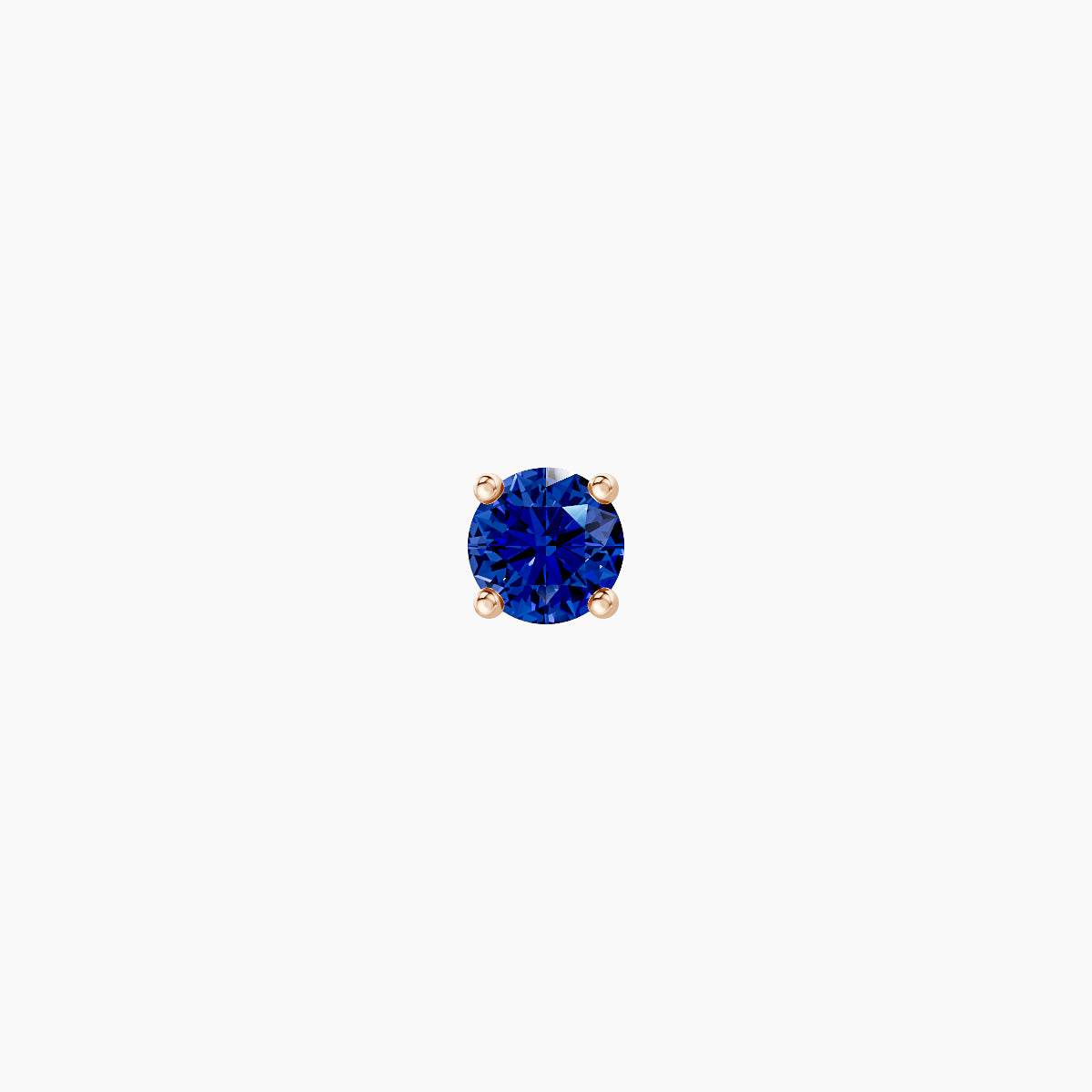 Nut | 18k Rose Gold 6.5 mm 3 mm Round Sapphire Piercing
