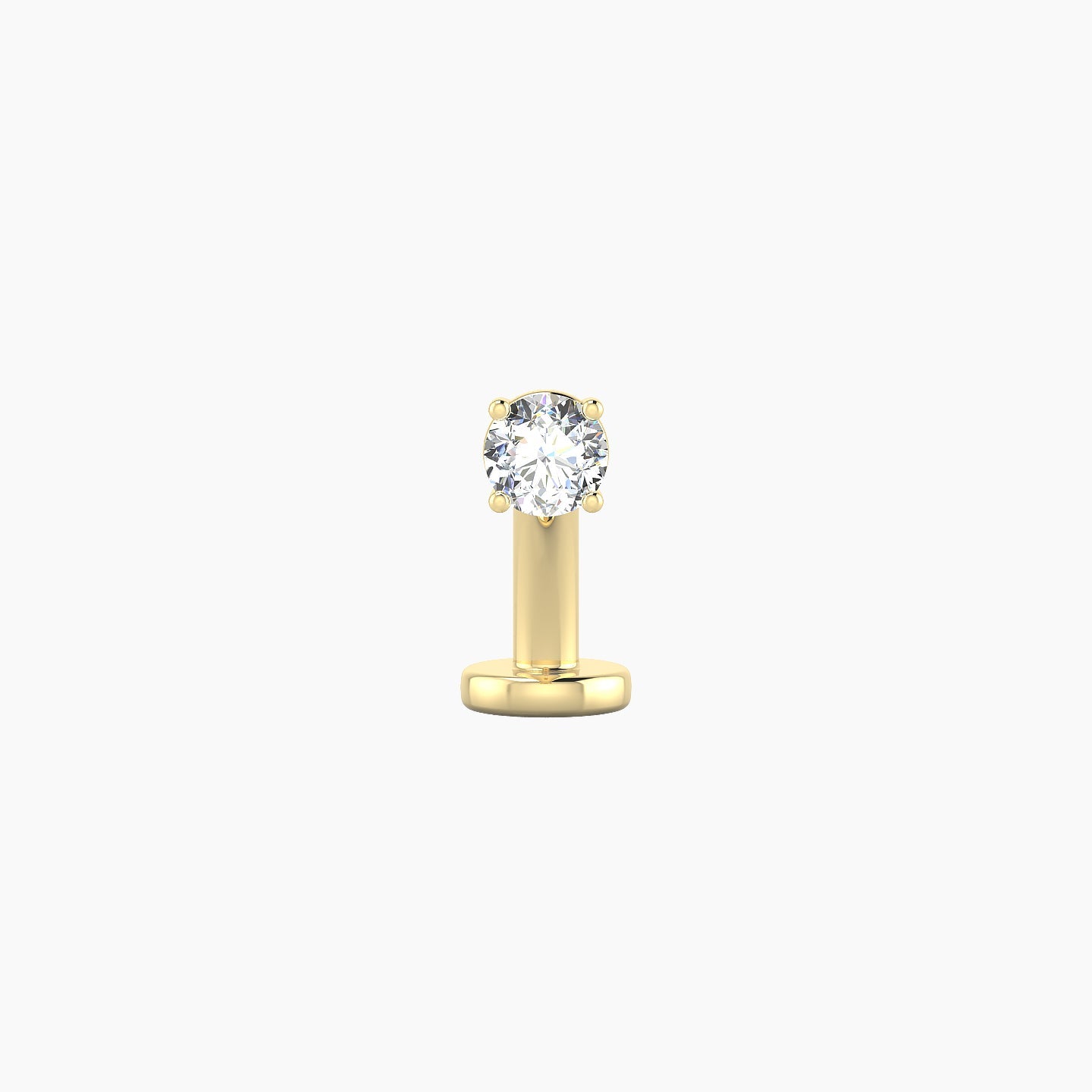 Nut | 18k Yellow Gold 3 mm 8 mm Round Diamond Floating Navel Piercing