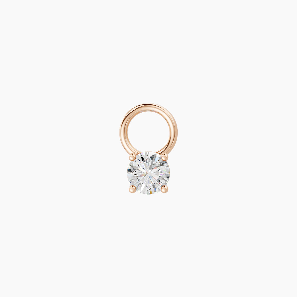 Nut | 18k Rose Gold 3 mm Round Diamond Charm