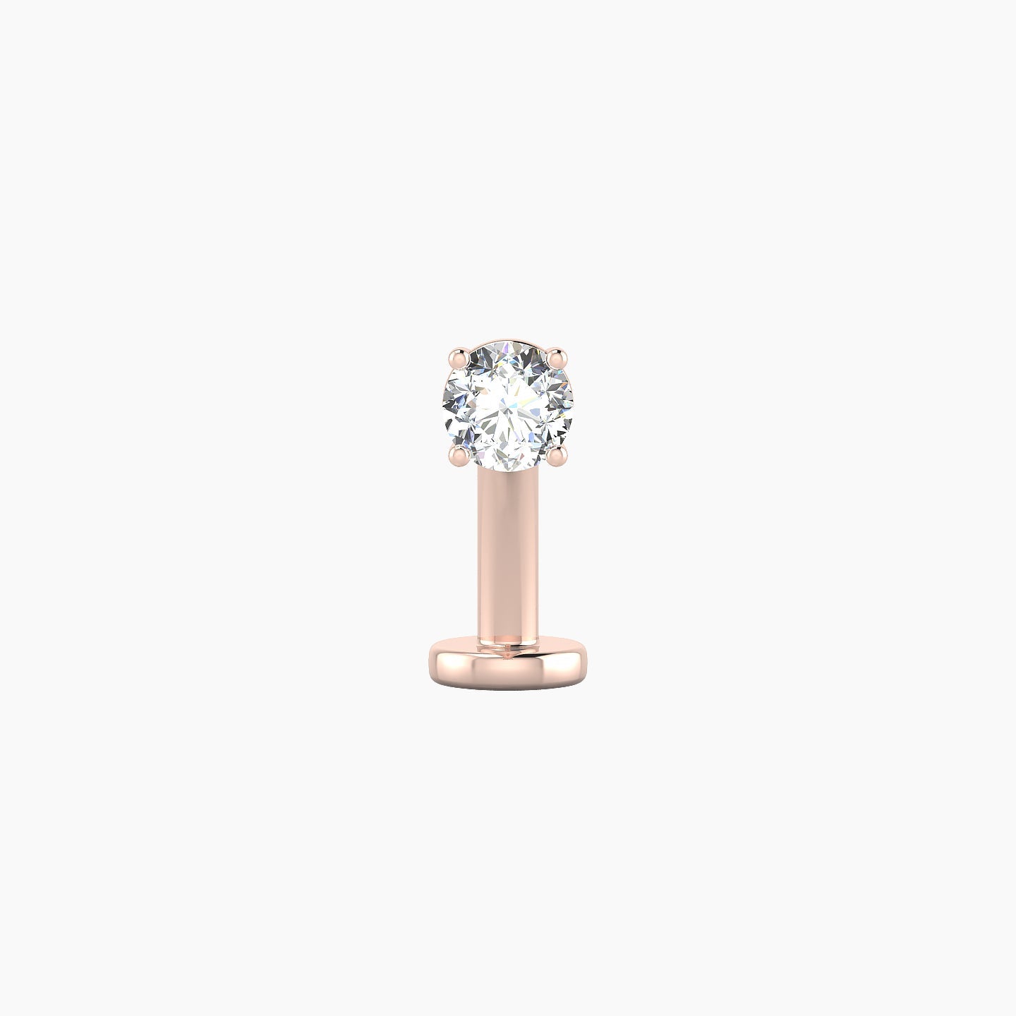 Nut | 18k Rose Gold 3.5 mm 10 mm Round Diamond Floating Navel Piercing