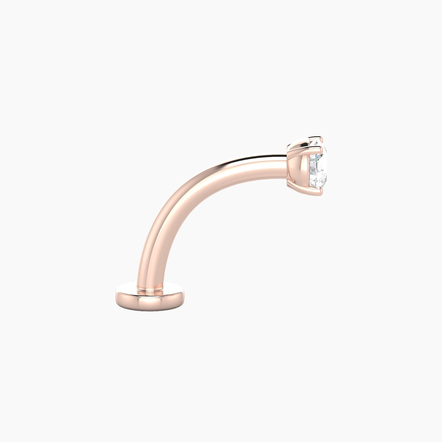 Nut | 18k Rose Gold 3.5 mm 10 mm Round Diamond Floating Navel Piercing