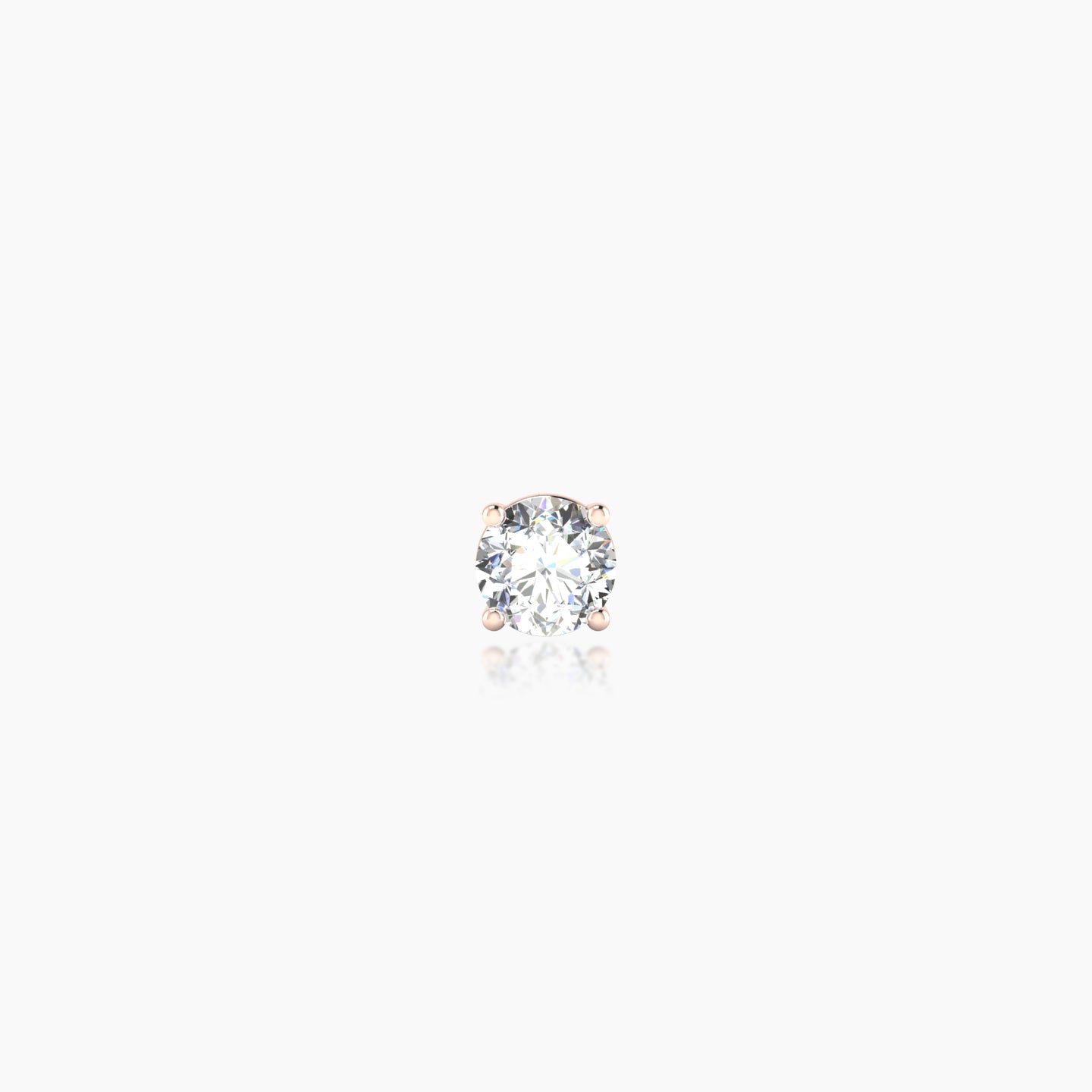 Nut | 18k Rose Gold 3.5 mm 5 mm Round Diamond Nostril Piercing