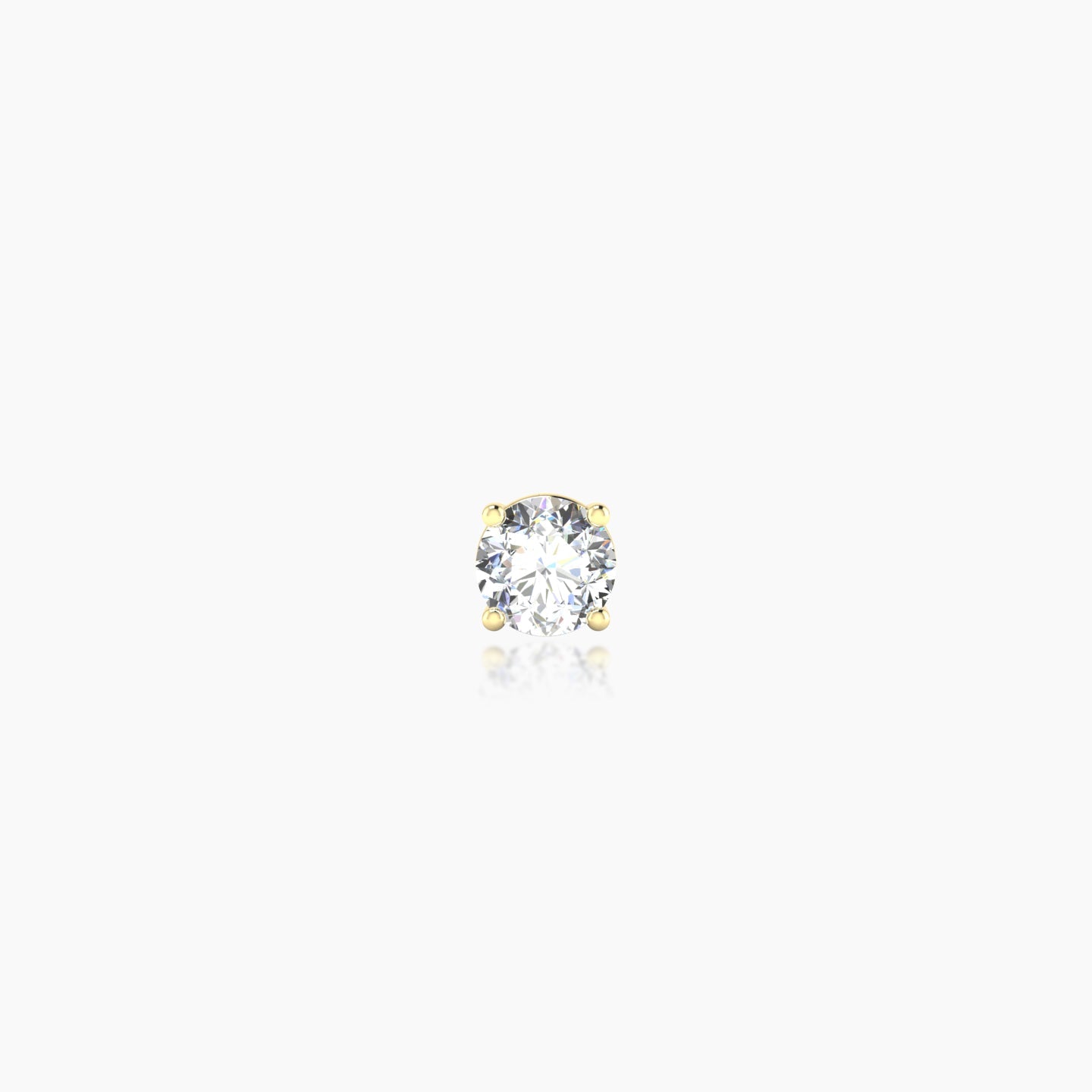 Nut | 18k Yellow Gold 3.5 mm 5 mm Round Diamond Nostril Piercing