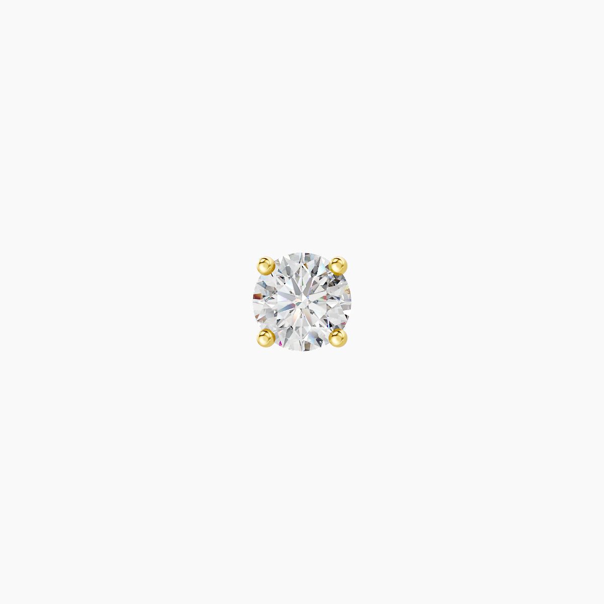 Nut | 18k Yellow Gold 3.4 mm 5 mm Round Diamond Piercing