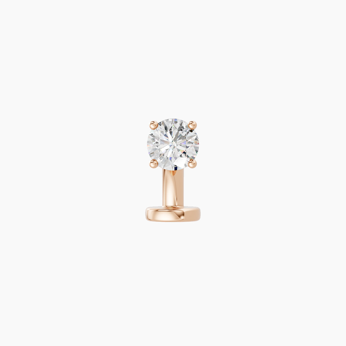 Nut | 18k Rose Gold 3.4 mm 6 mm Round Diamond Floating Navel Piercing