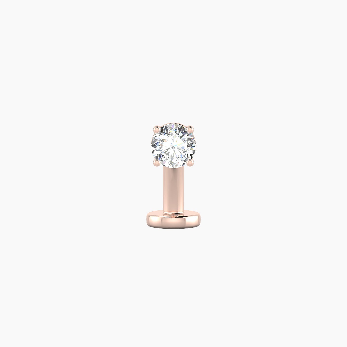 Nut | 18k Rose Gold 3.5 mm 8 mm Round Diamond Floating Navel Piercing