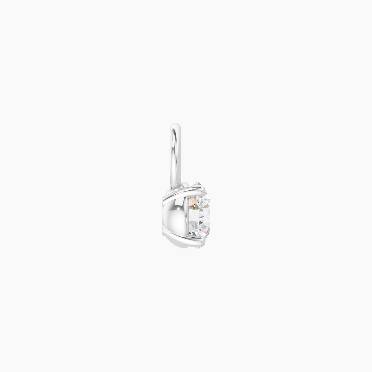 Nut | 18k White Gold 3.4 mm Round Diamond Charm