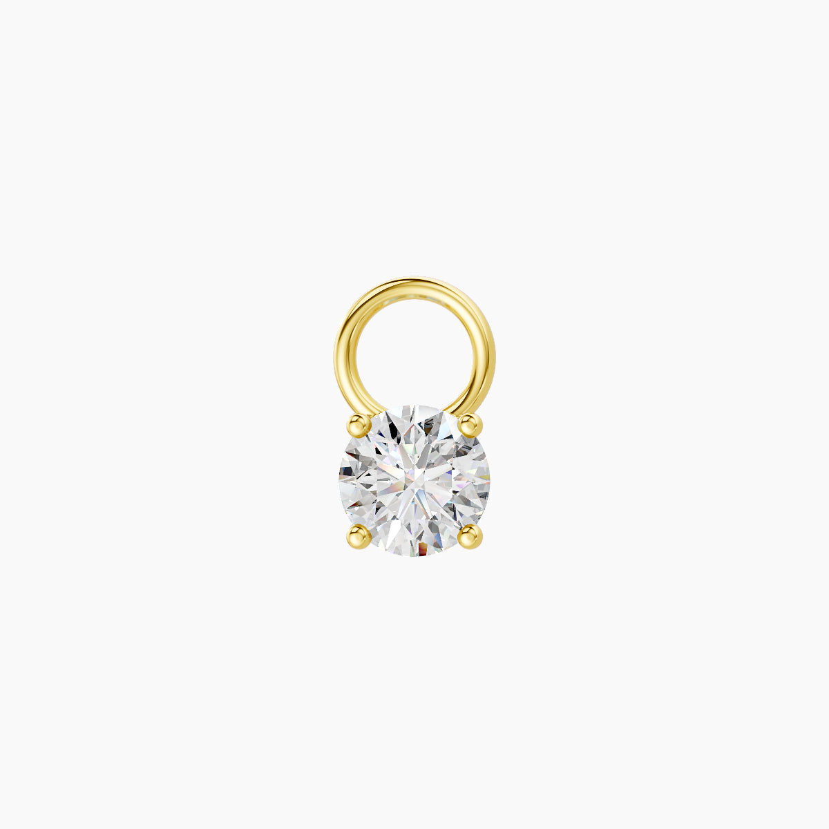Nut | 18k Yellow Gold 3.4 mm Round Diamond Charm