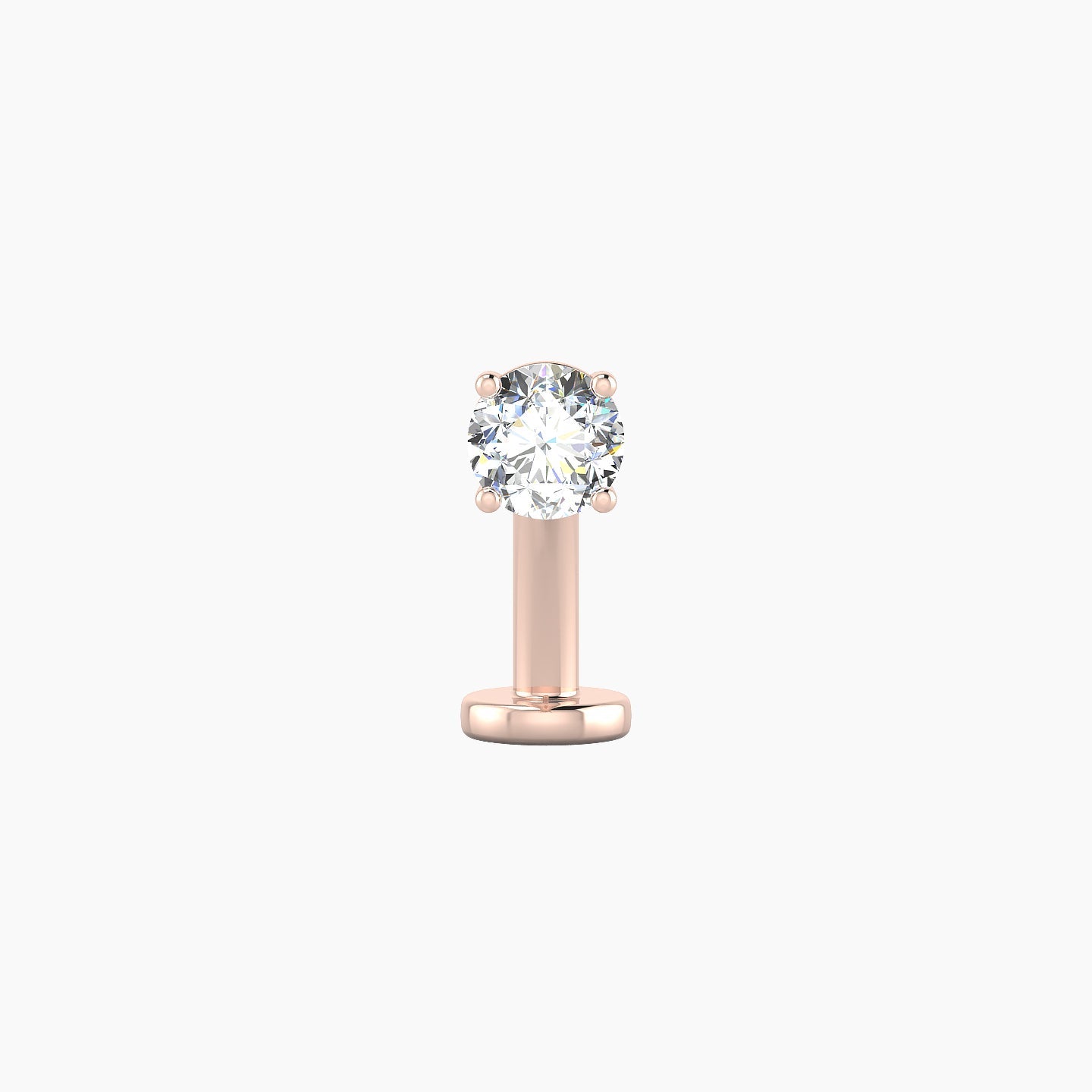 Nut | 18k Rose Gold 4 mm 10 mm Round Diamond Floating Navel Piercing