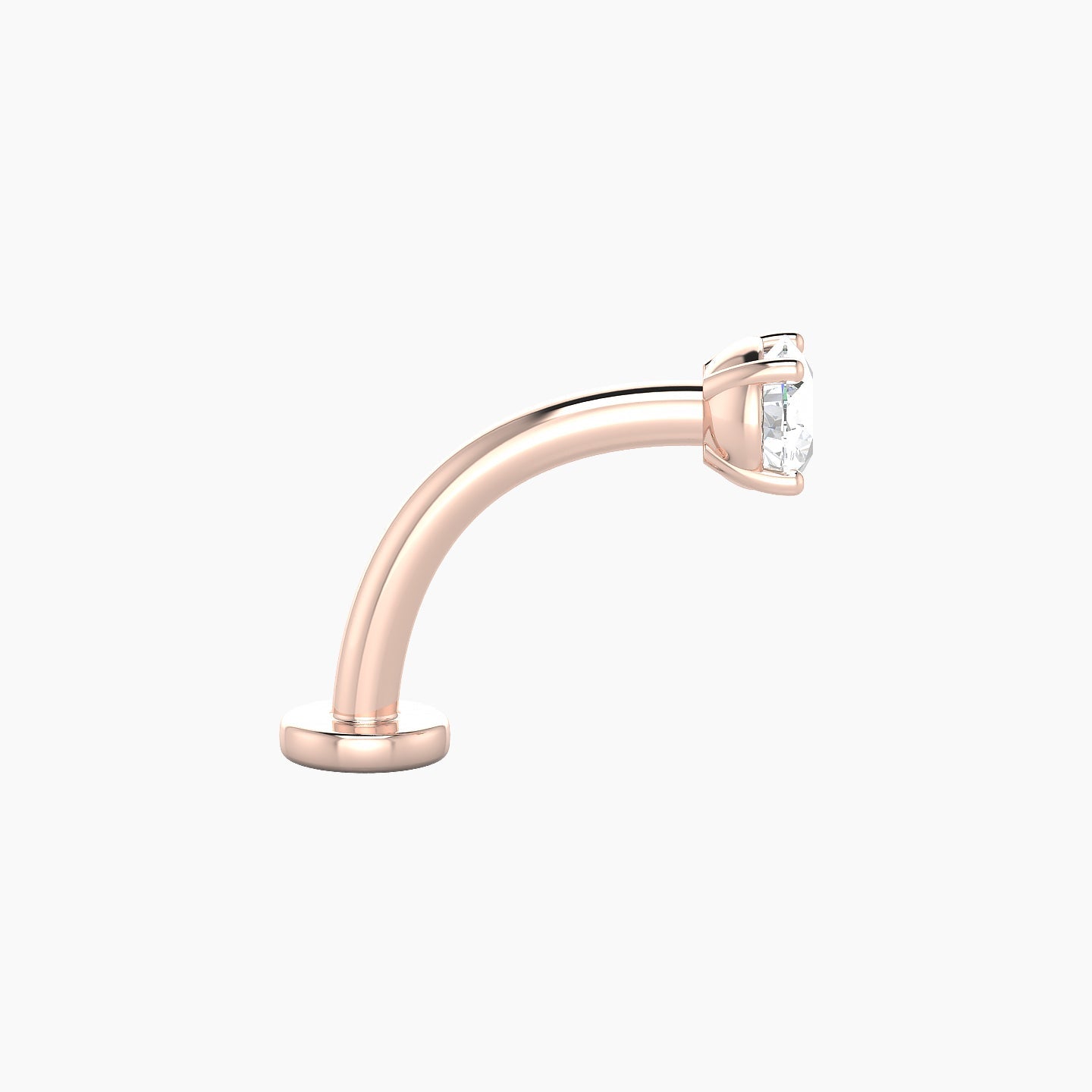 Nut | 18k Rose Gold 4 mm 10 mm Round Diamond Floating Navel Piercing