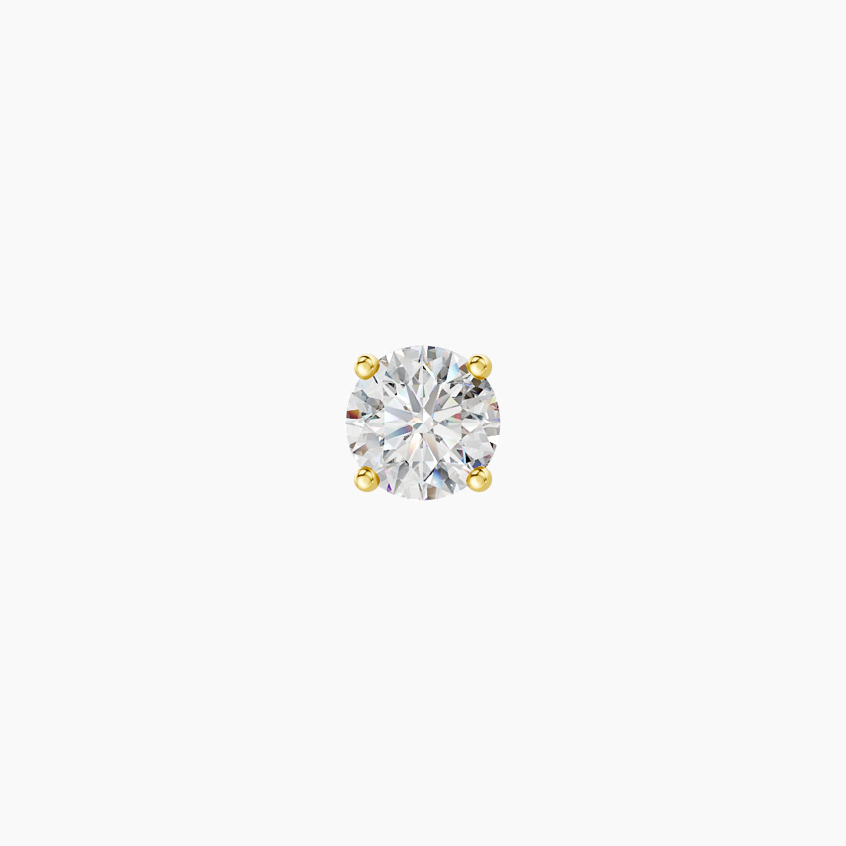 Nut | 18k Yellow Gold 3.8 mm 5 mm Round Diamond Piercing