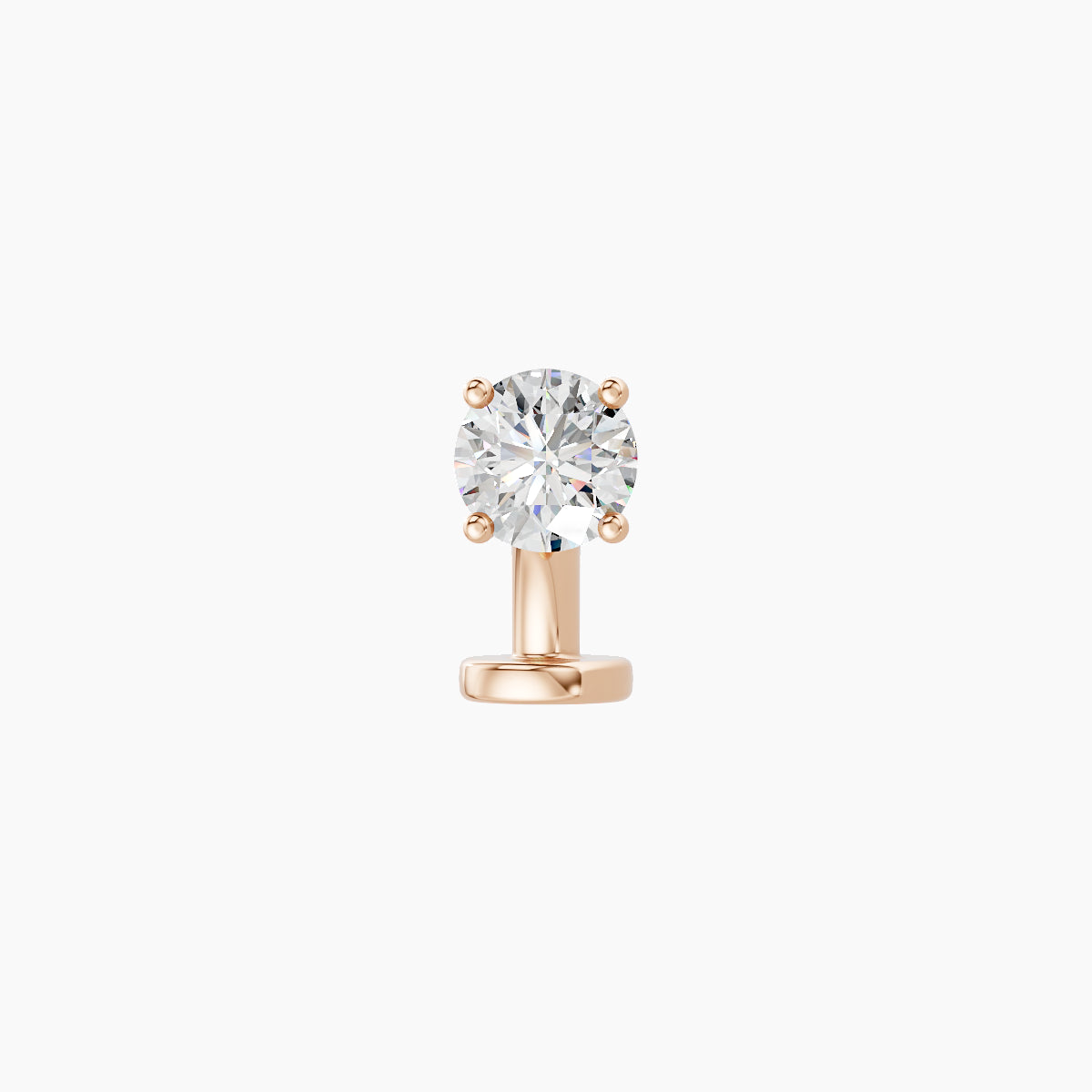 Nut | 18k Rose Gold 3.8 mm 6 mm Round Diamond Floating Navel Piercing