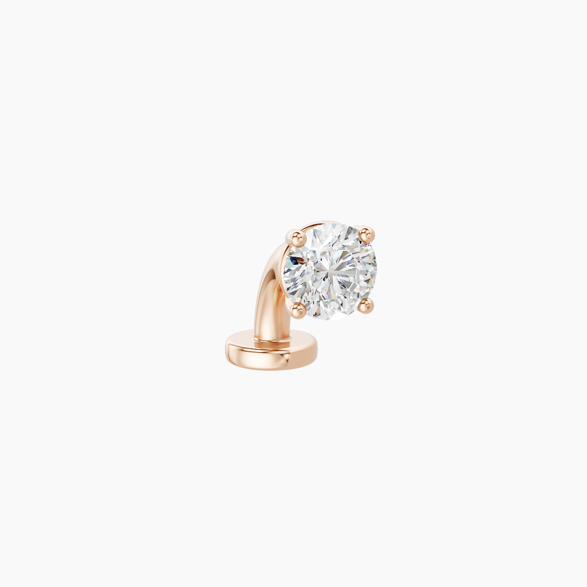 Nut | 18k Rose Gold 3.8 mm 6 mm Round Diamond Floating Navel Piercing