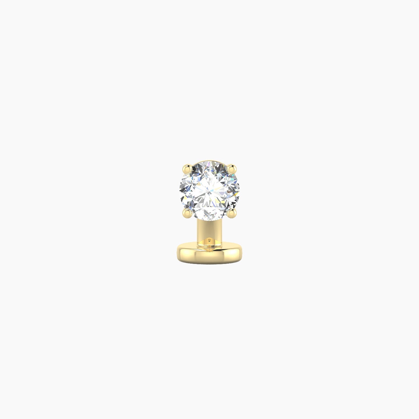 Nut | 18k Yellow Gold 4 mm 6 mm Round Diamond Floating Navel Piercing