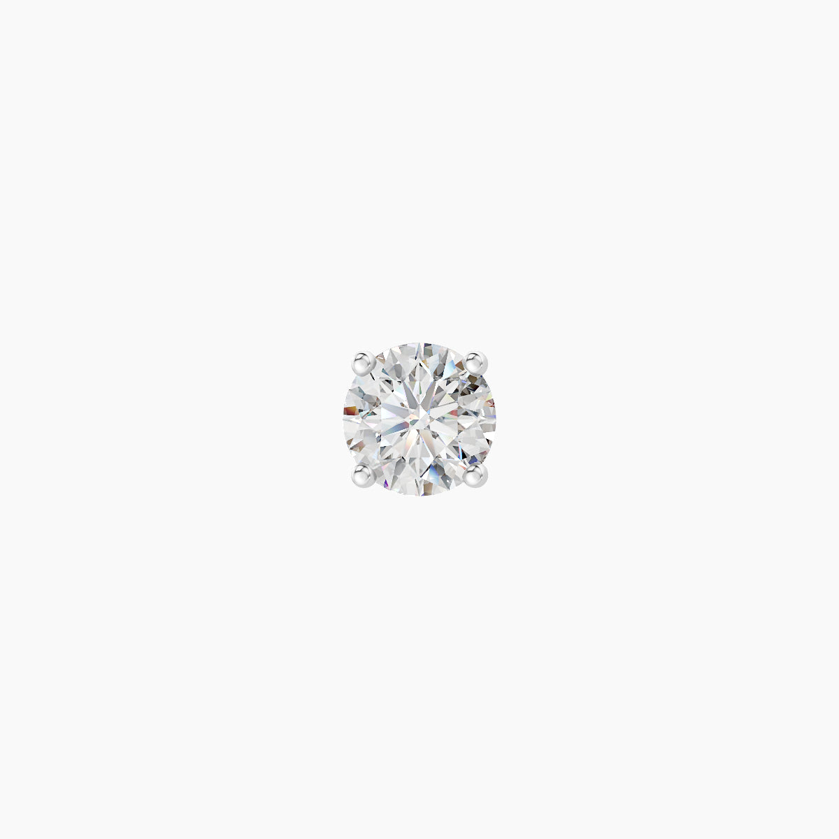 Nut | 18k White Gold 3.8 mm 8 mm Round Diamond Piercing