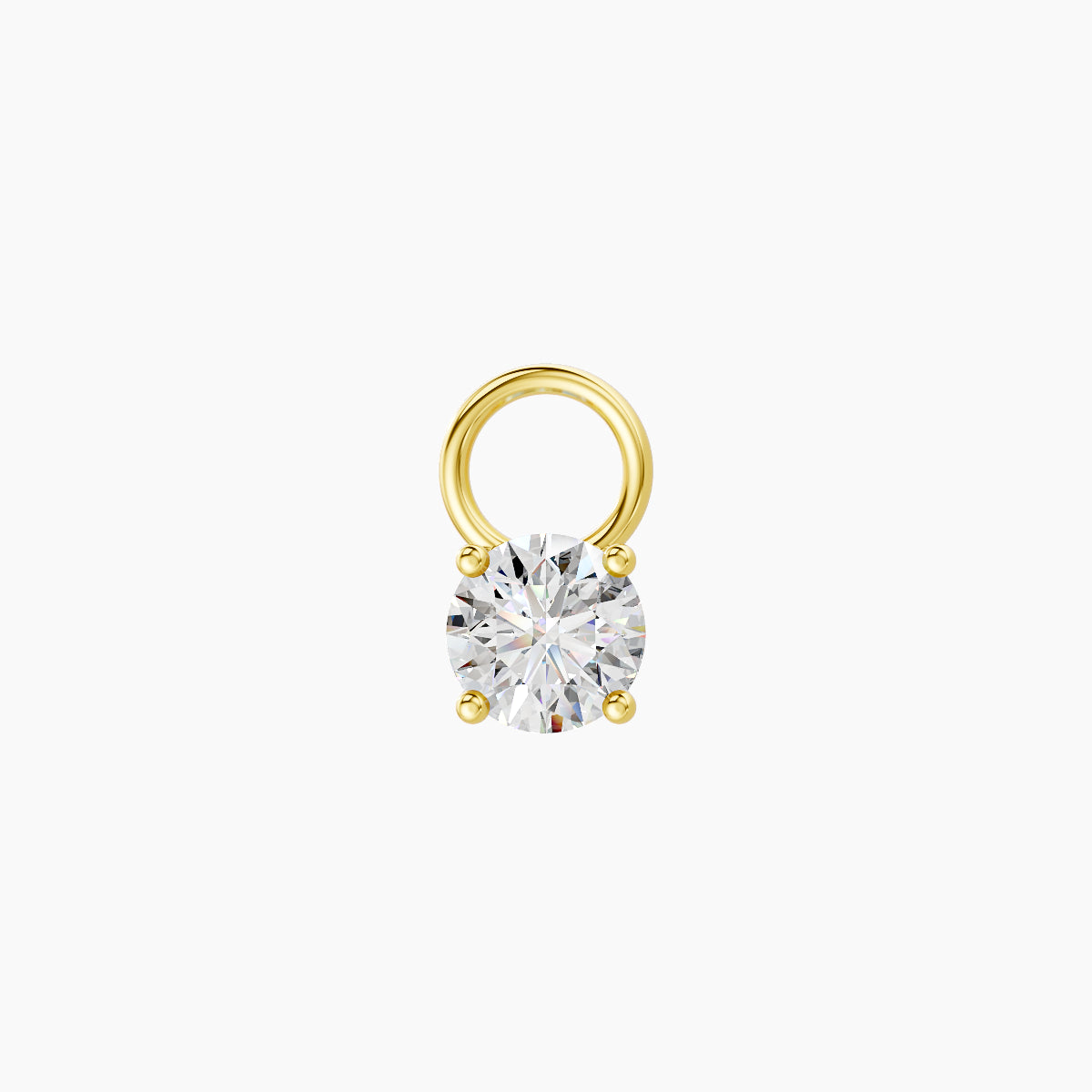 Nut | 18k Yellow Gold 3.8 mm Round Diamond Charm