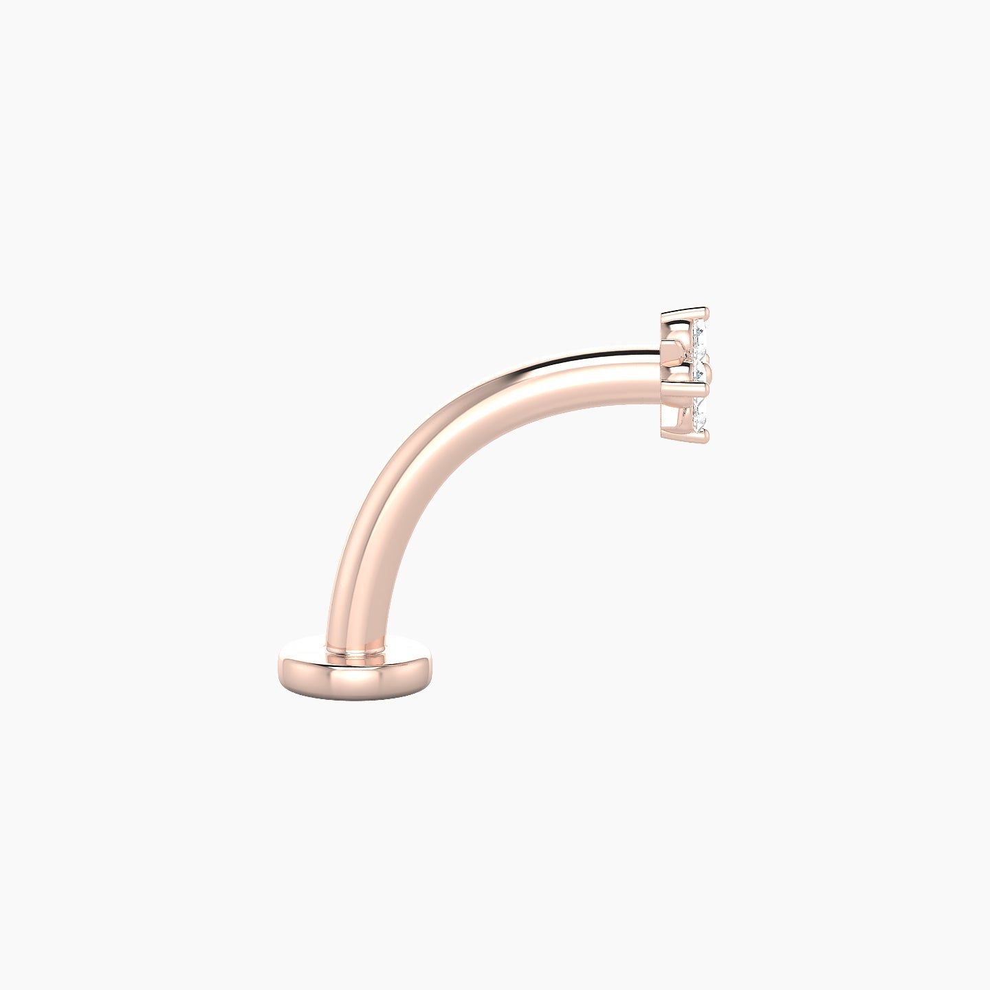 Nymph | 18k Rose Gold 4 mm 10 mm Flower Diamond Floating Navel Piercing