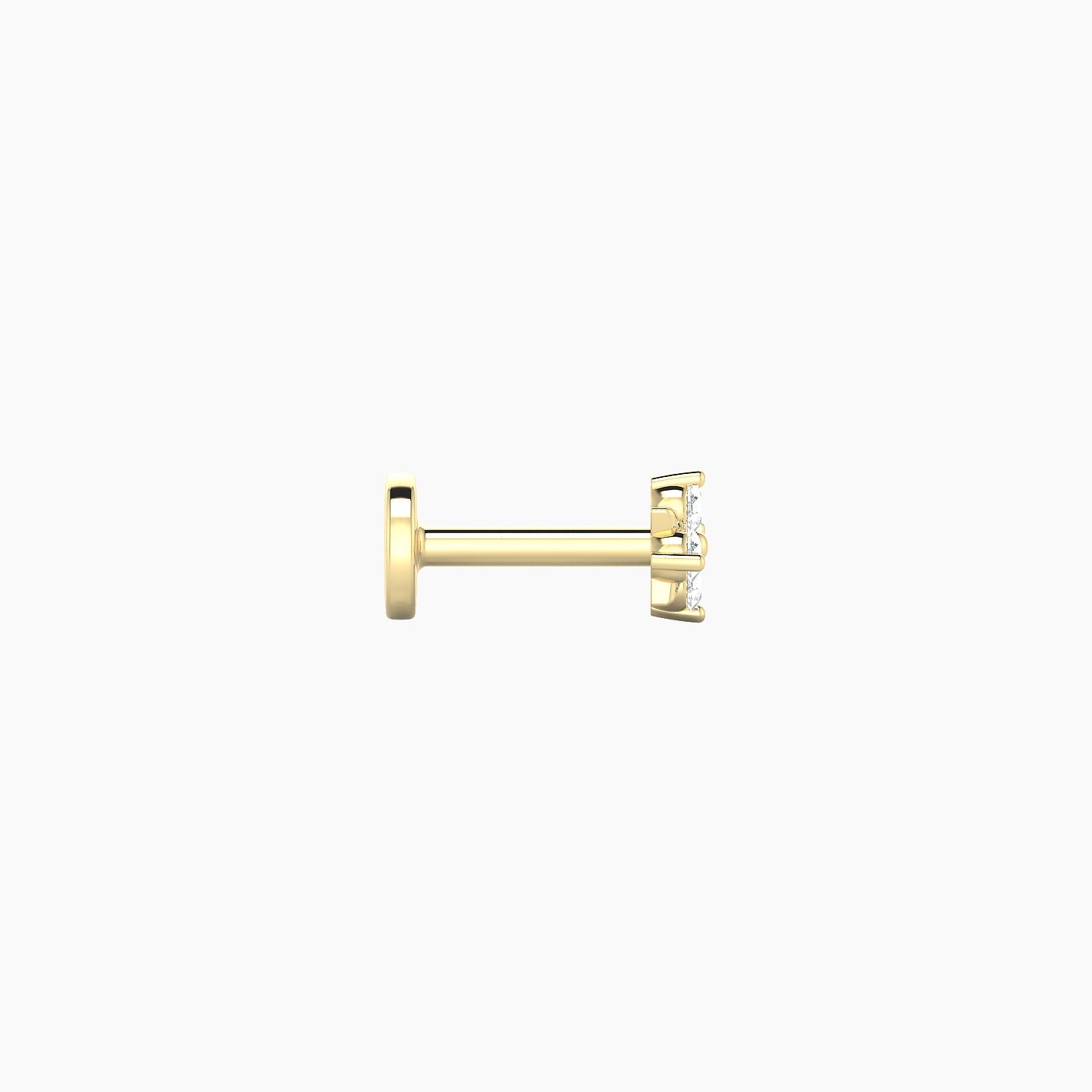 Nymph | 18k Yellow Gold 4 mm 5 mm Flower Diamond Nostril Piercing