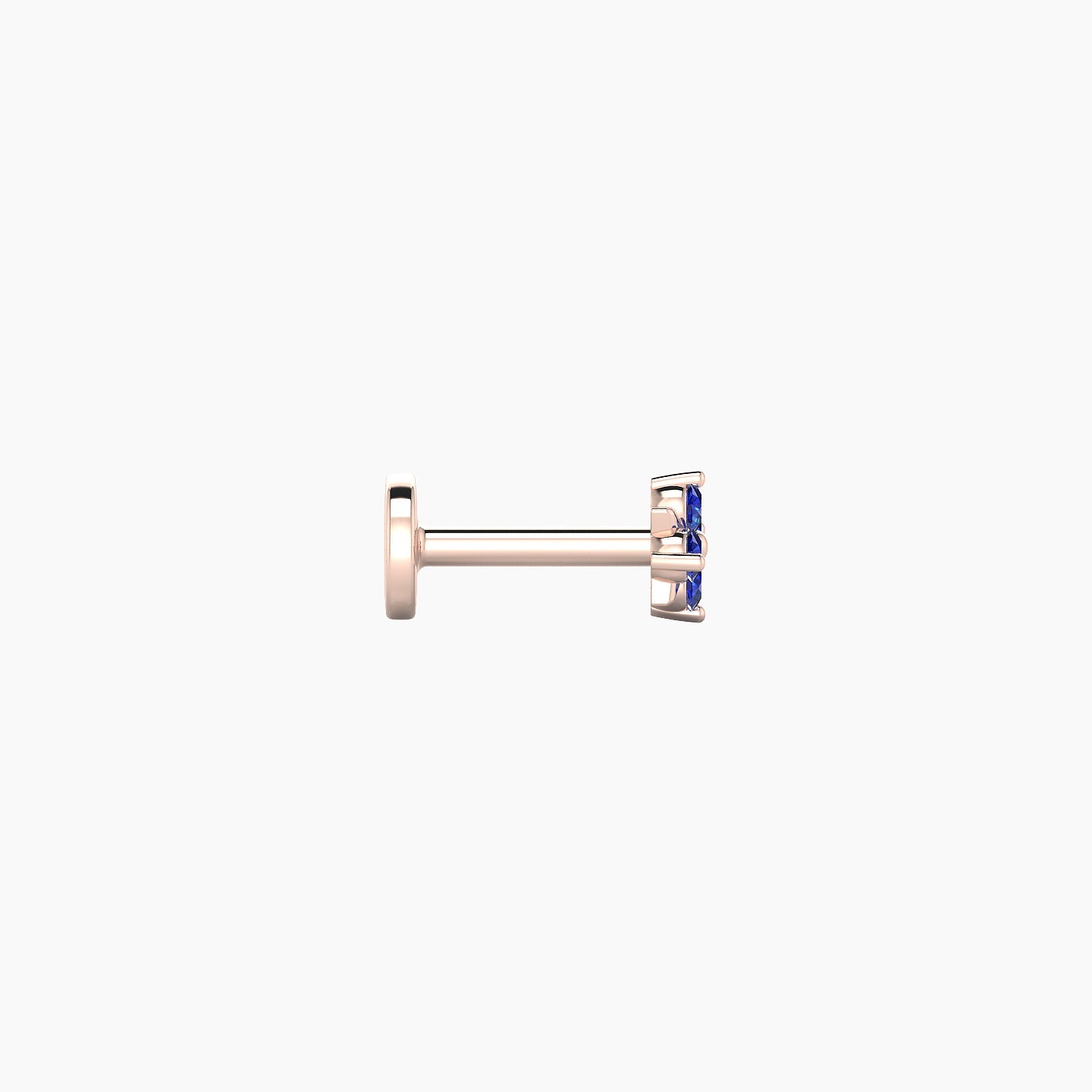 Nymph | 18k Rose Gold 5 mm 4 mm Flower Sapphire Piercing