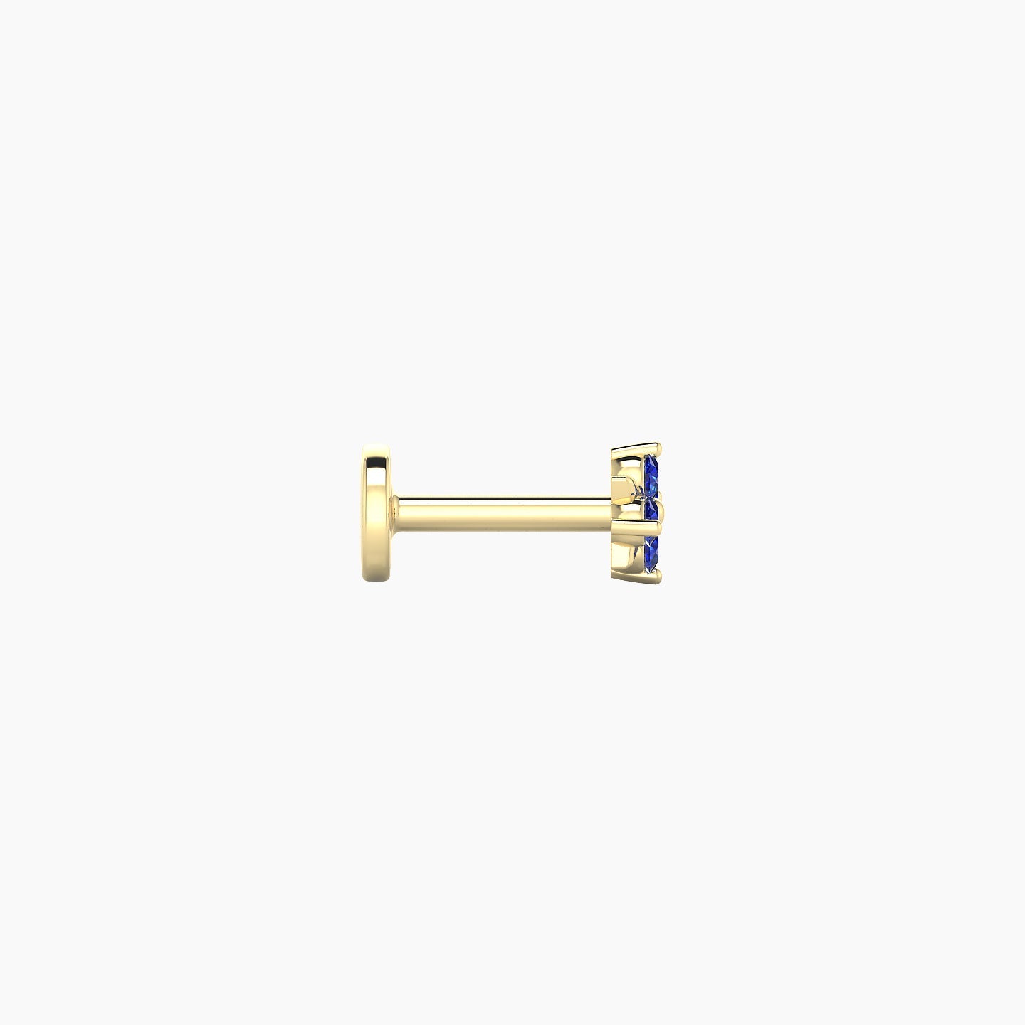 Nymph | 18k Yellow Gold 5 mm 4 mm Flower Sapphire Piercing