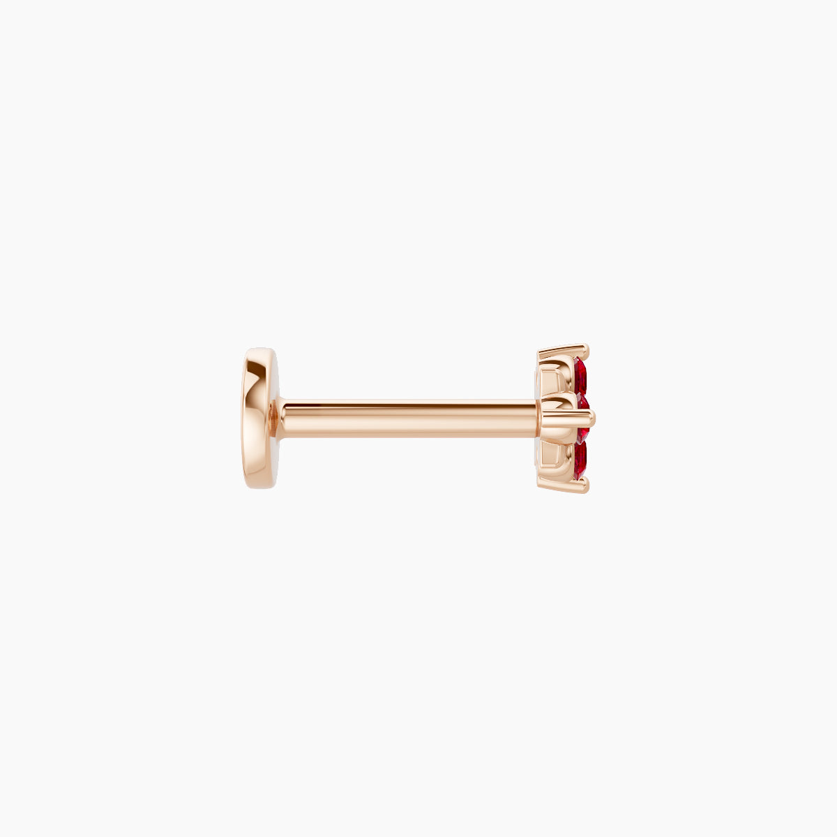 Nymph | 18k Rose Gold 8 mm 4 mm Flower Ruby Piercing