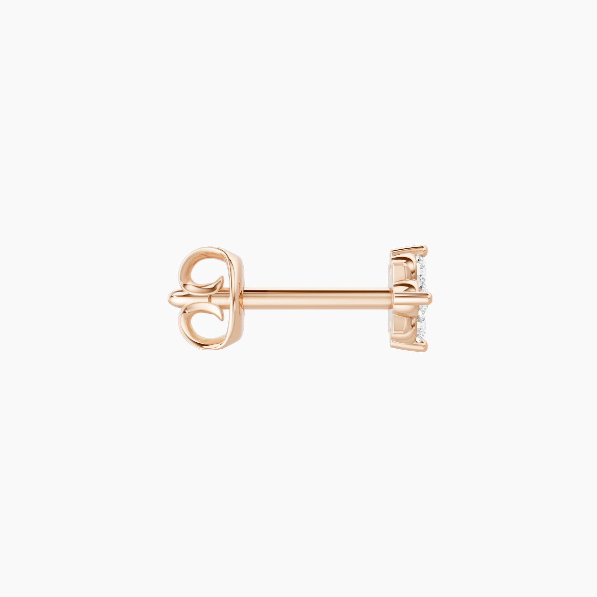 Nymph | 18k Rose Gold 4 mm Flower Diamond Earring