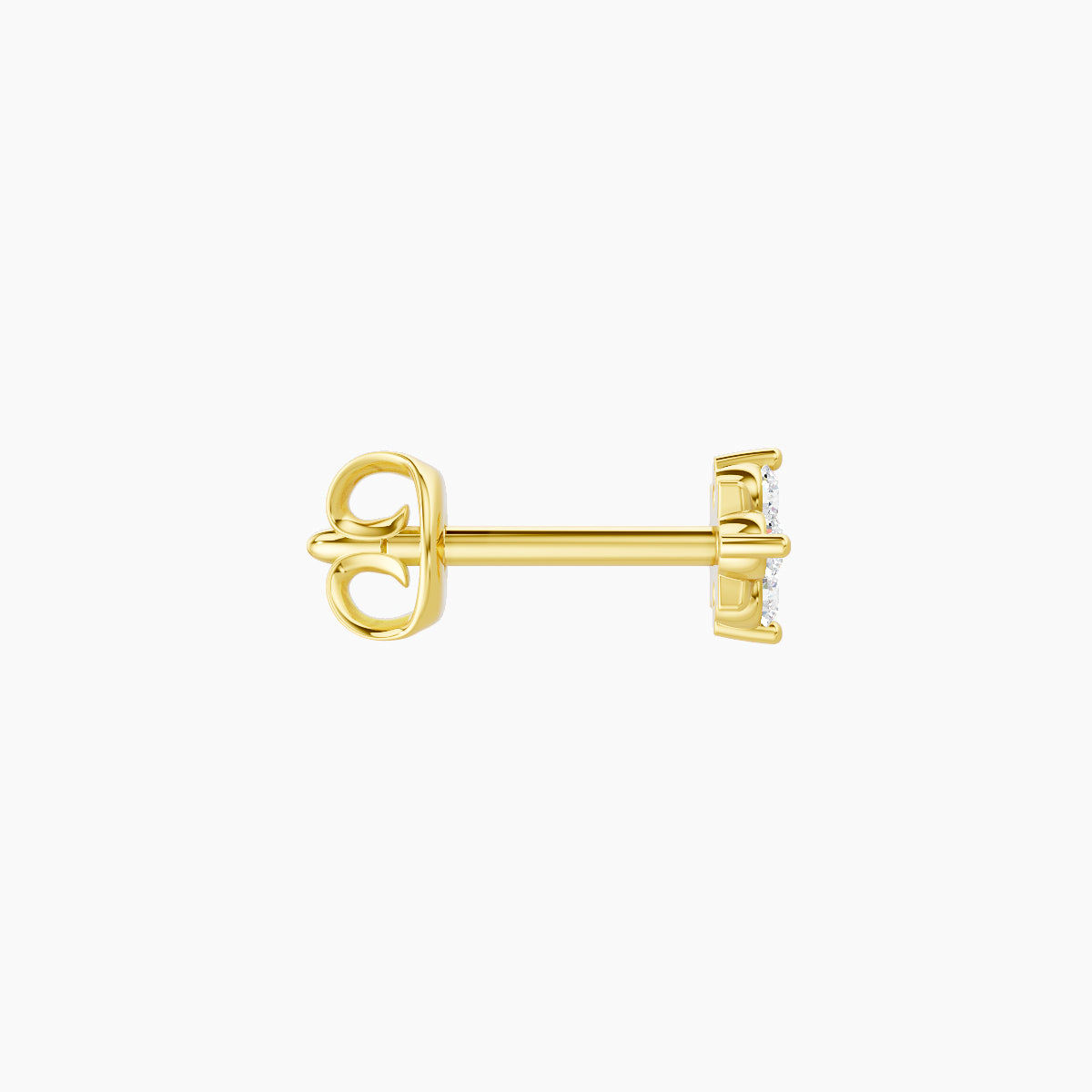 Nymph | 18k Yellow Gold 4 mm Flower Diamond Earring