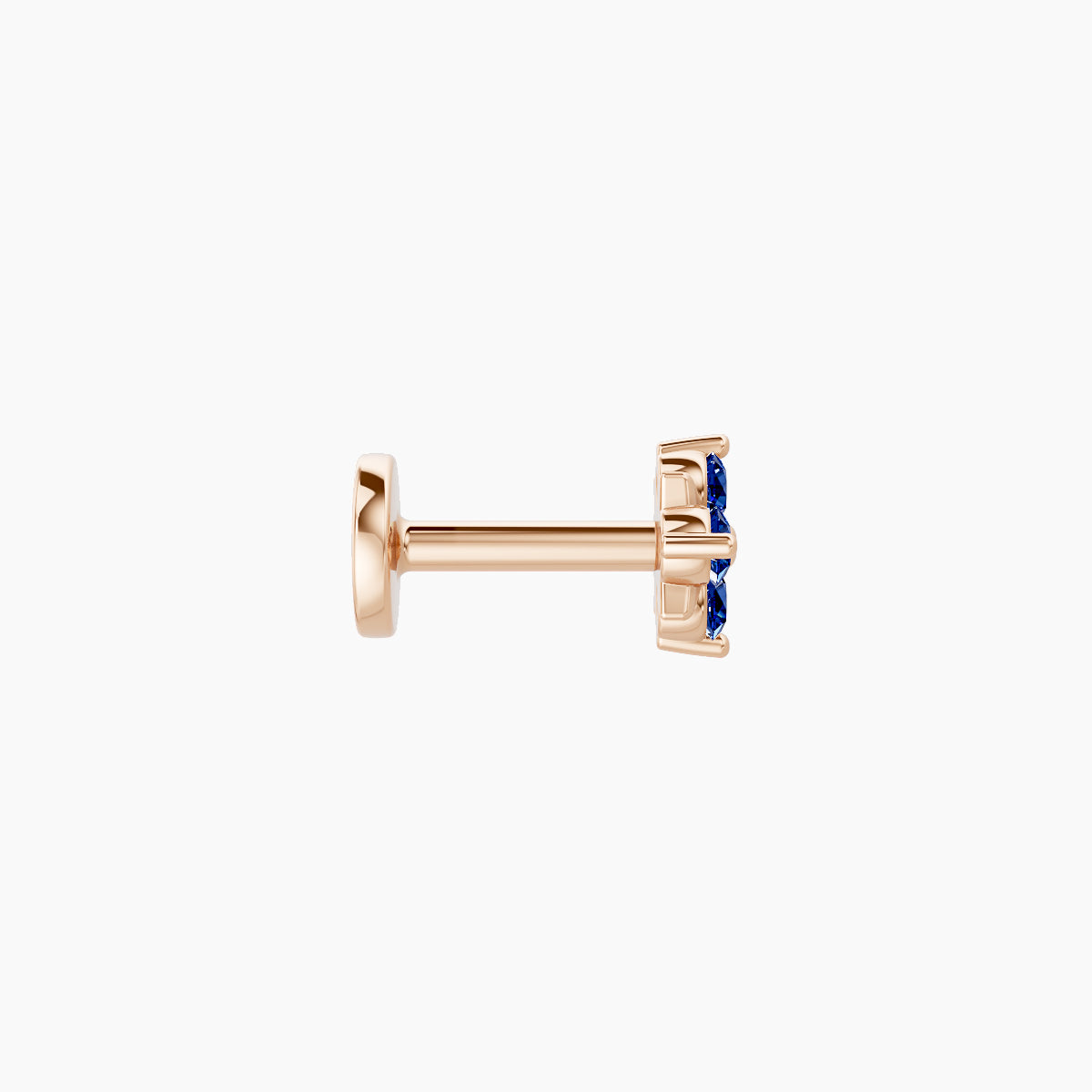 Nymph | 18k Rose Gold 5 mm 4.5 mm Flower Sapphire Nose Piercing