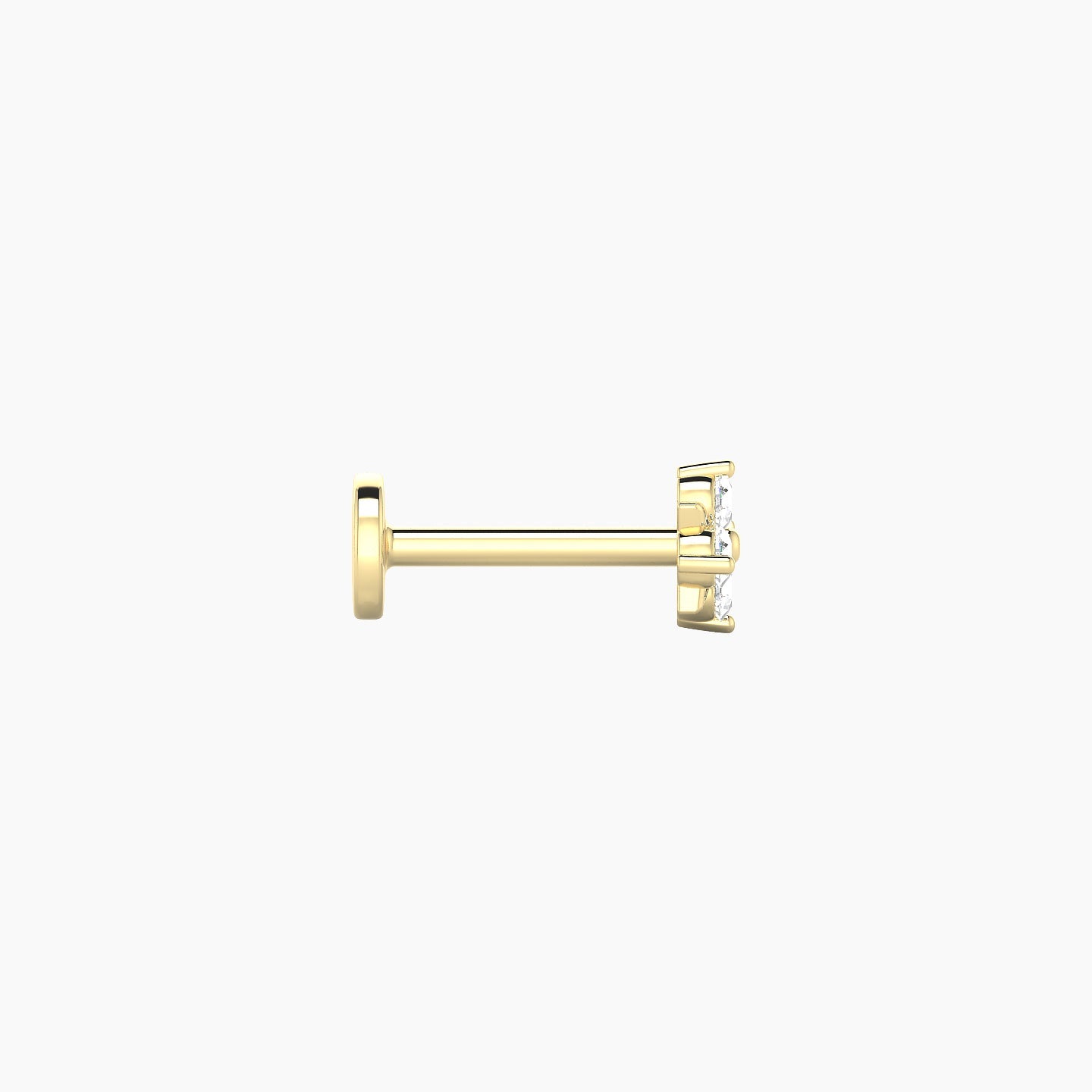 Nymph | 18k Yellow Gold 4.5 mm 6.5 mm Flower Diamond Piercing