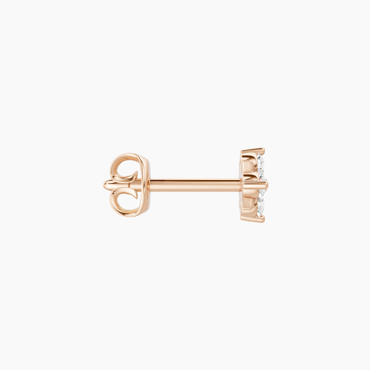 Nymph | 18k Rose Gold 4.5 mm Flower Diamond Earring