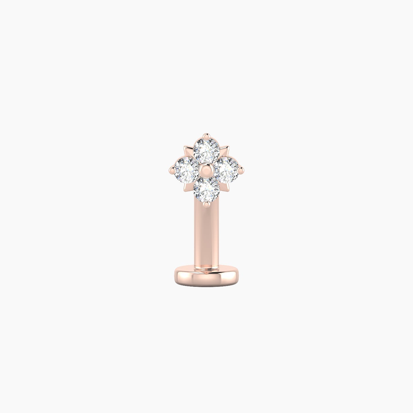 Nymph | 18k Rose Gold 5 mm 10 mm Flower Diamond Floating Navel Piercing