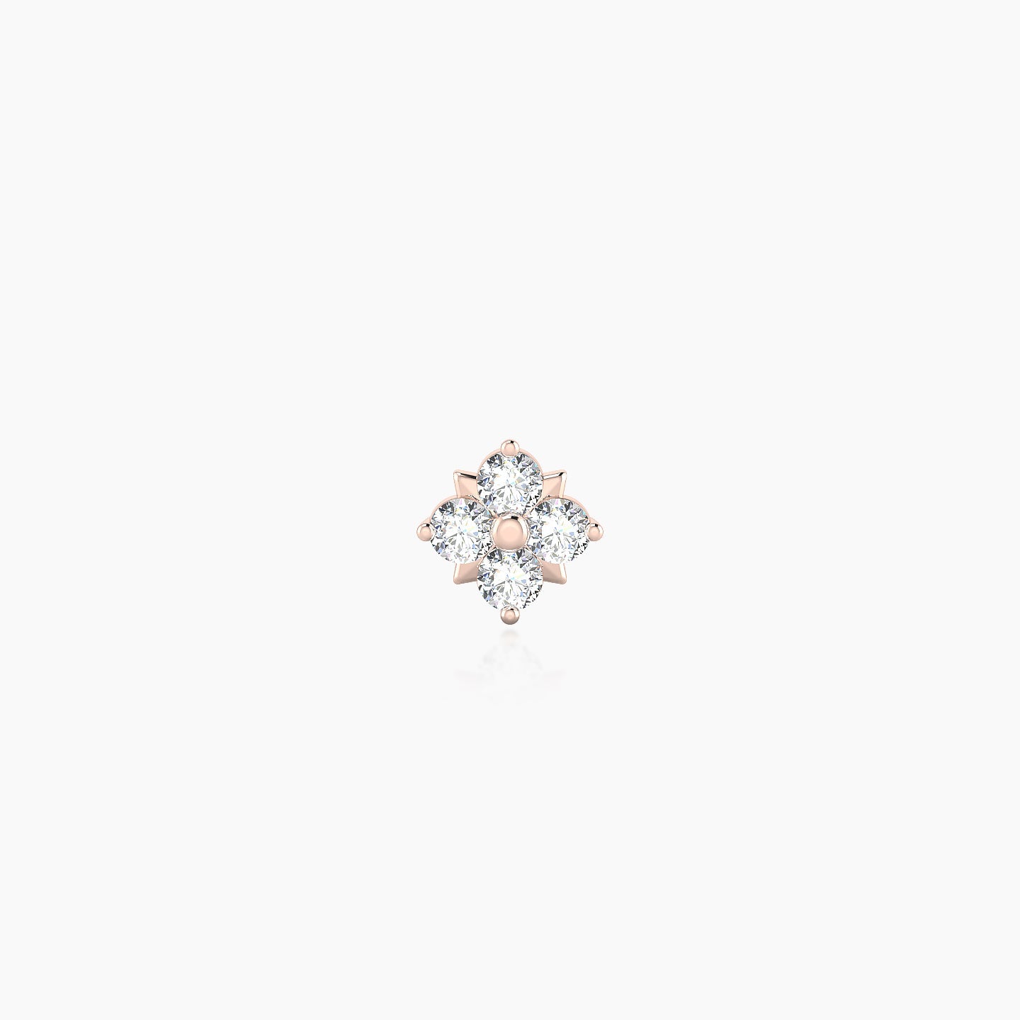 Nymph | 18k Rose Gold 5 mm 5 mm Flower Diamond Nostril Piercing