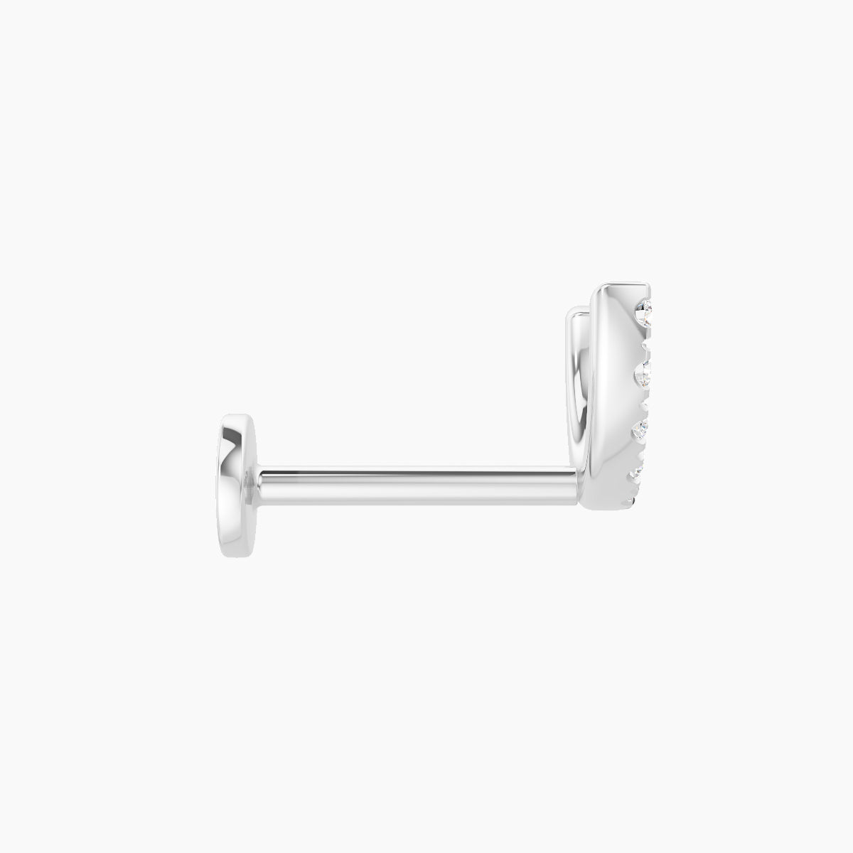 Ops | 18k White Gold 8 mm Diamond Conch Piercing
