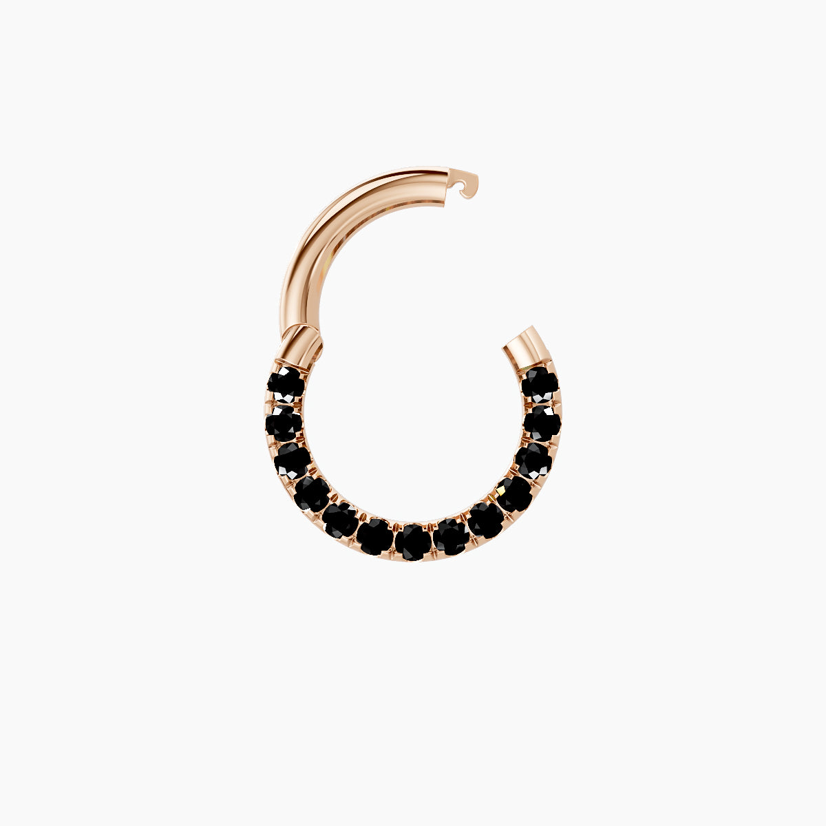 Ops | 18k Rose Gold 6.5 mm Black Diamond Daith Piercing