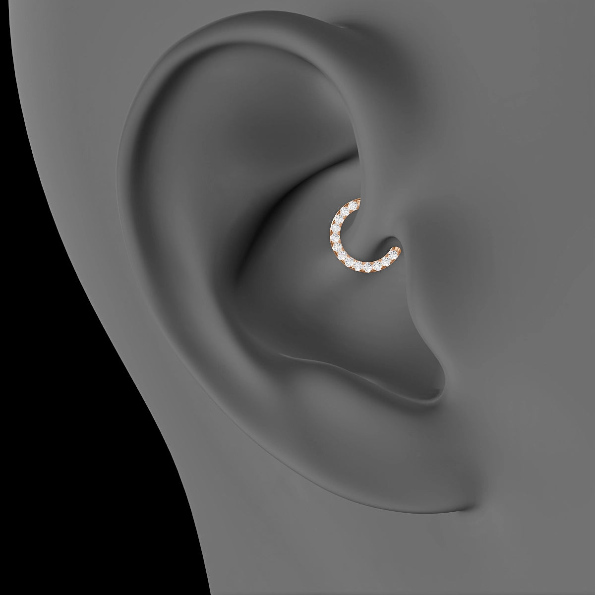 Ops | 18k Rose Gold 6.5 mm Diamond Daith Piercing