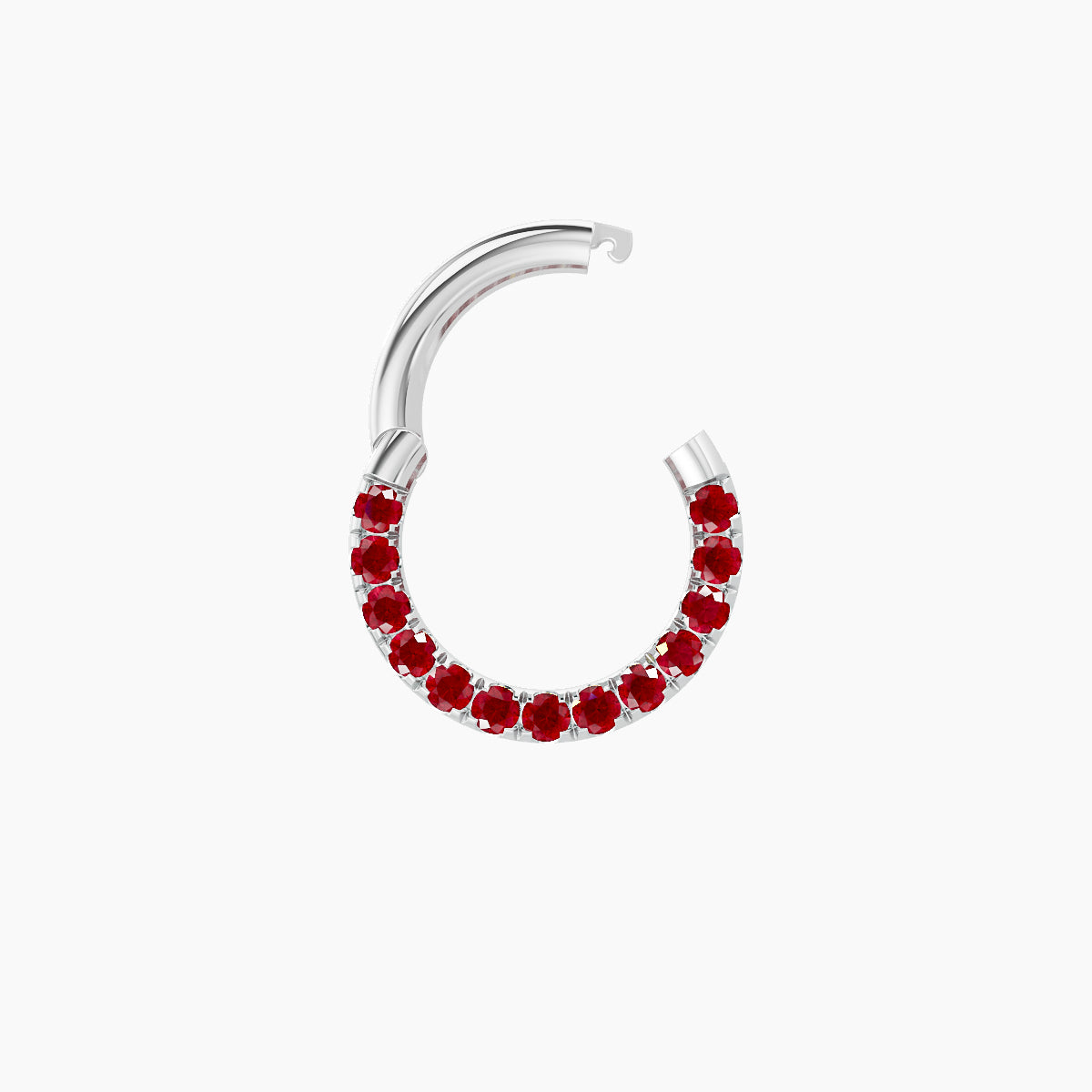 Ops | 18k White Gold 6.5 mm Ruby Daith Piercing