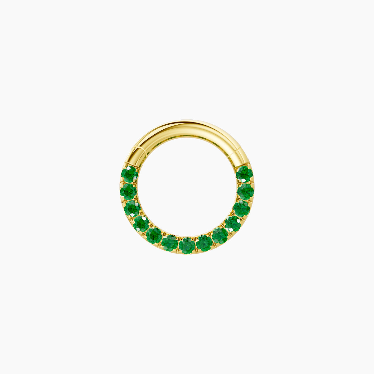 Ops | 18k Yellow Gold 6.5 mm Emerald Daith Piercing