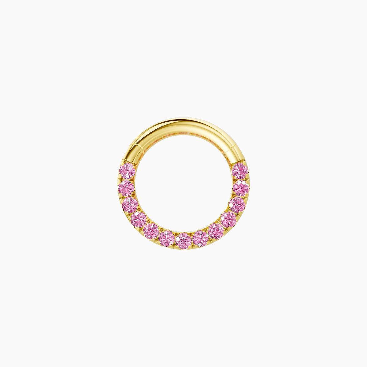 Ops | 18k Yellow Gold 6.5 mm Pink Sapphire Daith Piercing