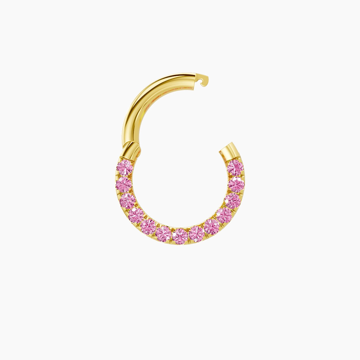Ops | 18k Yellow Gold 6.5 mm Pink Sapphire Daith Piercing