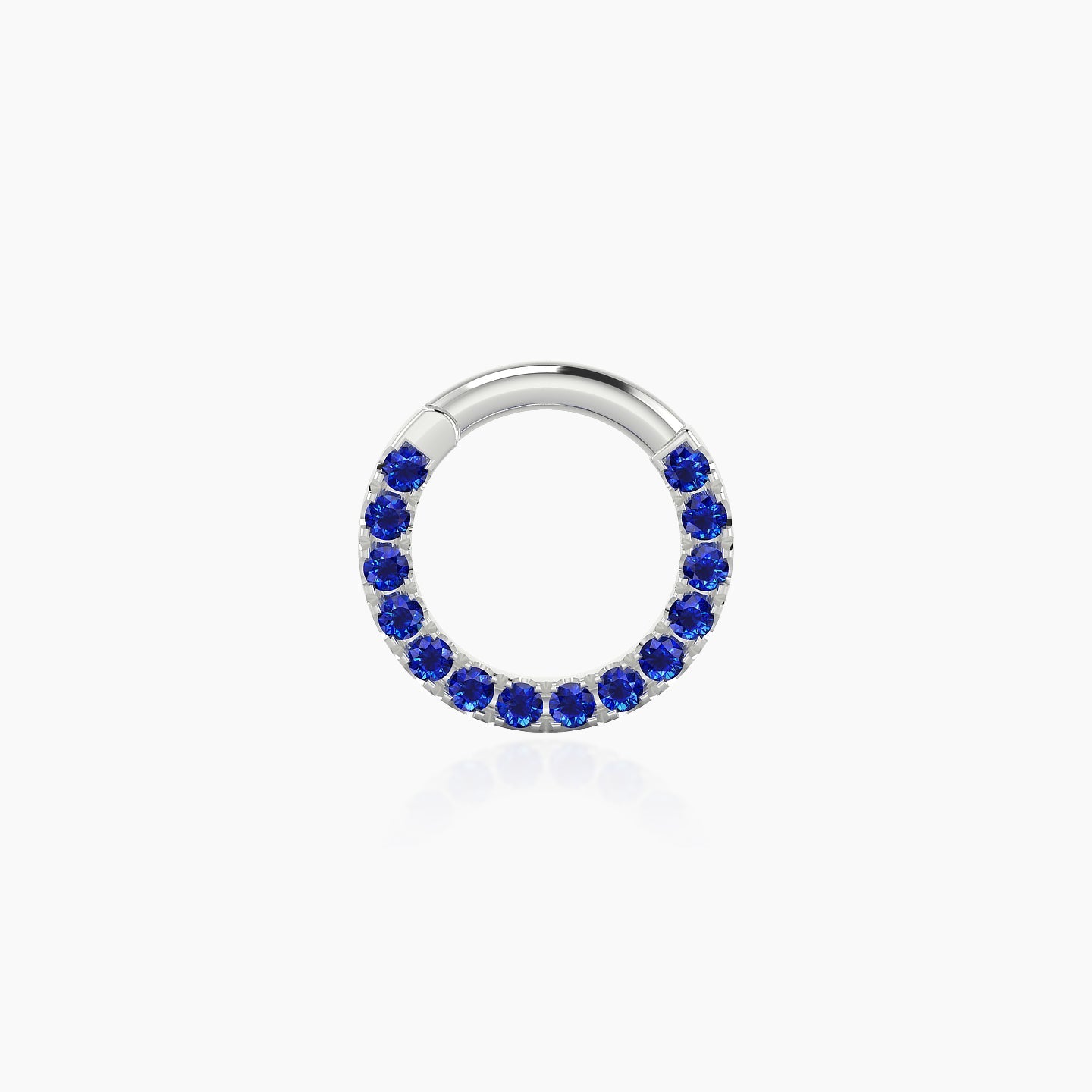 Ops | 18k White Gold 6.5 mm Sapphire Daith Piercing