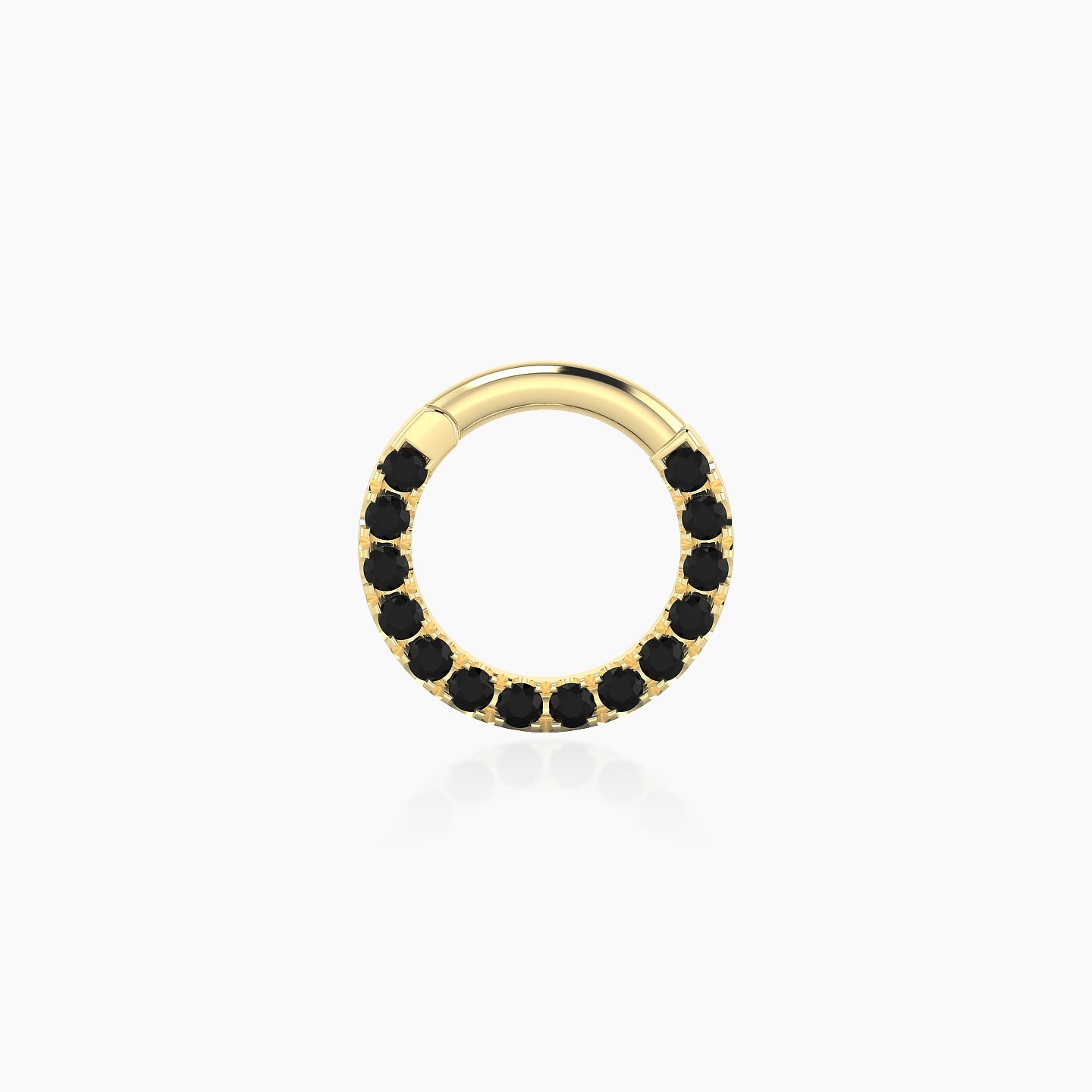 Ops | 18k Yellow Gold 6.5 mm Black Diamond Daith Piercing