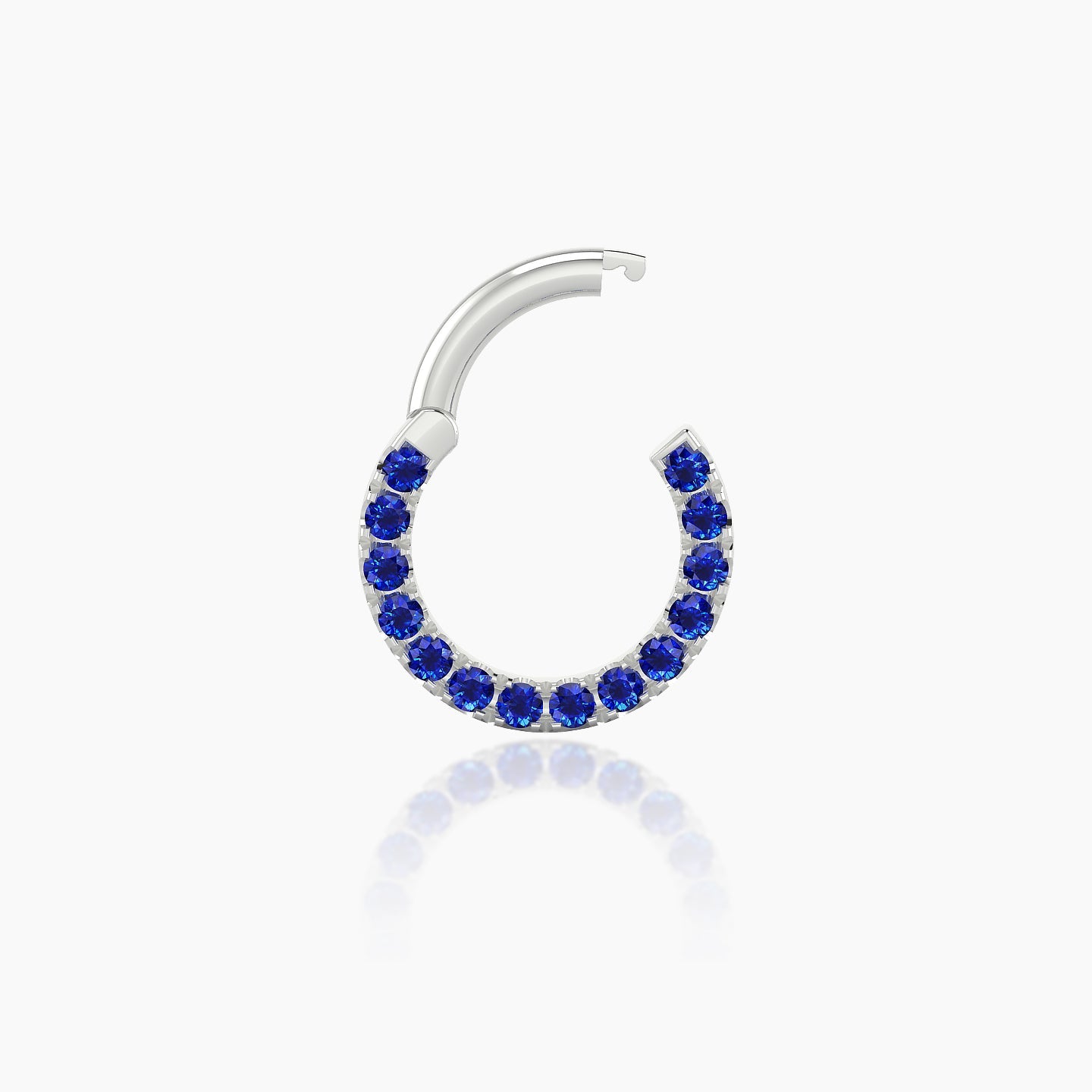 Ops | 18k White Gold 6.5 mm Sapphire Daith Piercing