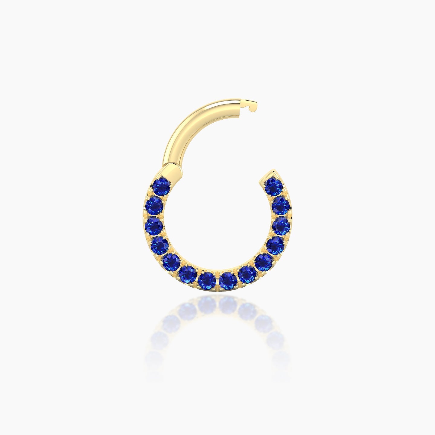 Ops | 18k Yellow Gold 6.5 mm Sapphire Daith Piercing