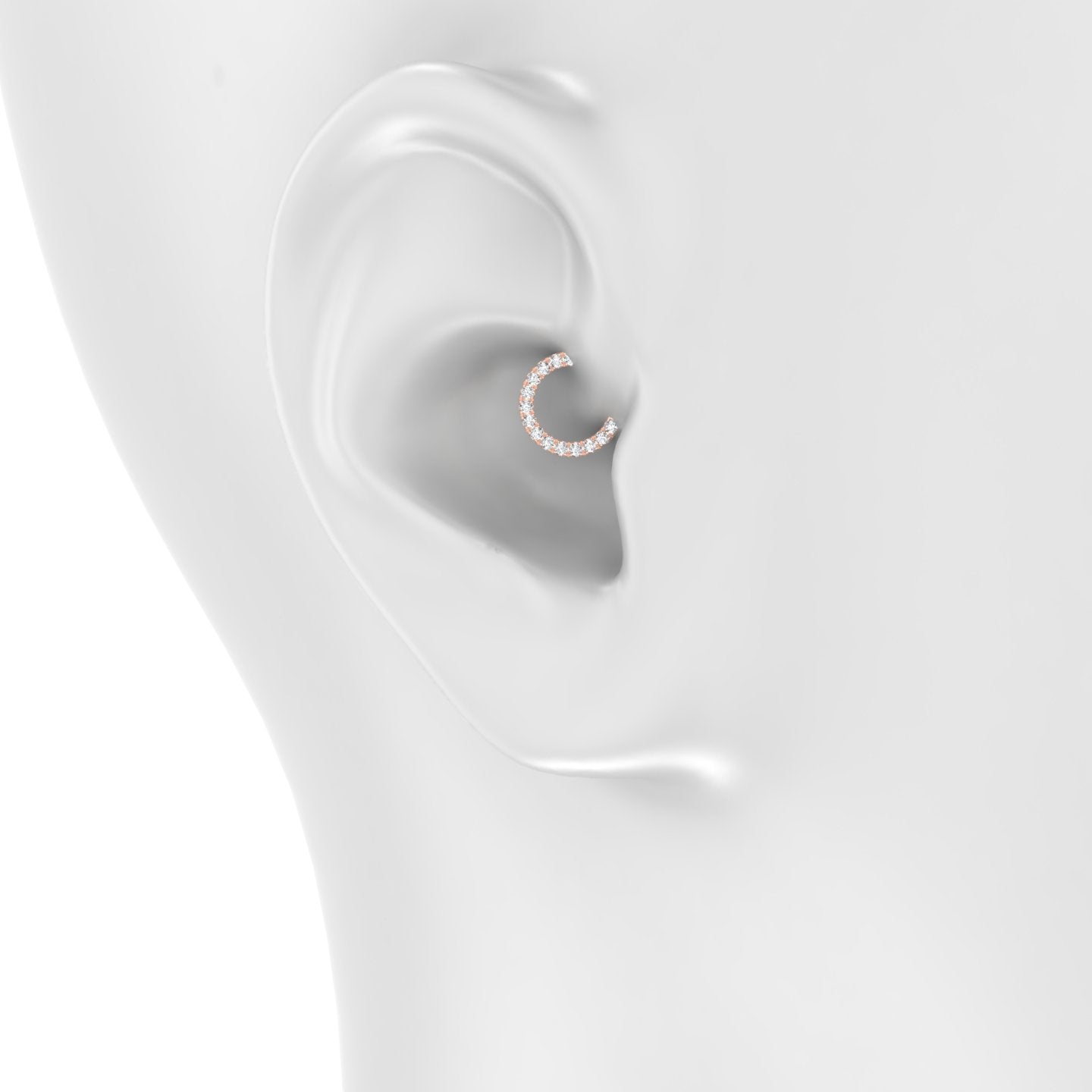 Ops | 18k Rose Gold 6.5 mm Diamond Daith Piercing
