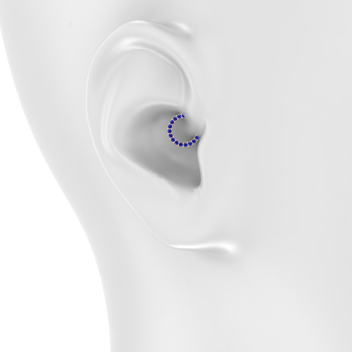 Ops | 18k Rose Gold 6.5 mm Sapphire Daith Piercing