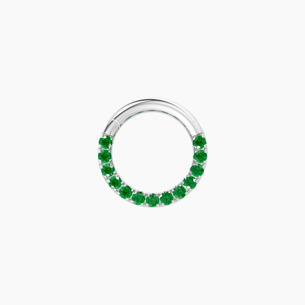Ops | 18k White Gold 6.5 mm Emerald Septum Piercing