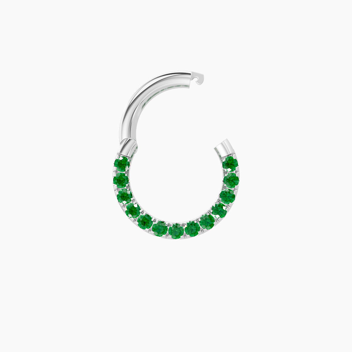 Ops | 18k White Gold 6.5 mm Emerald Septum Piercing