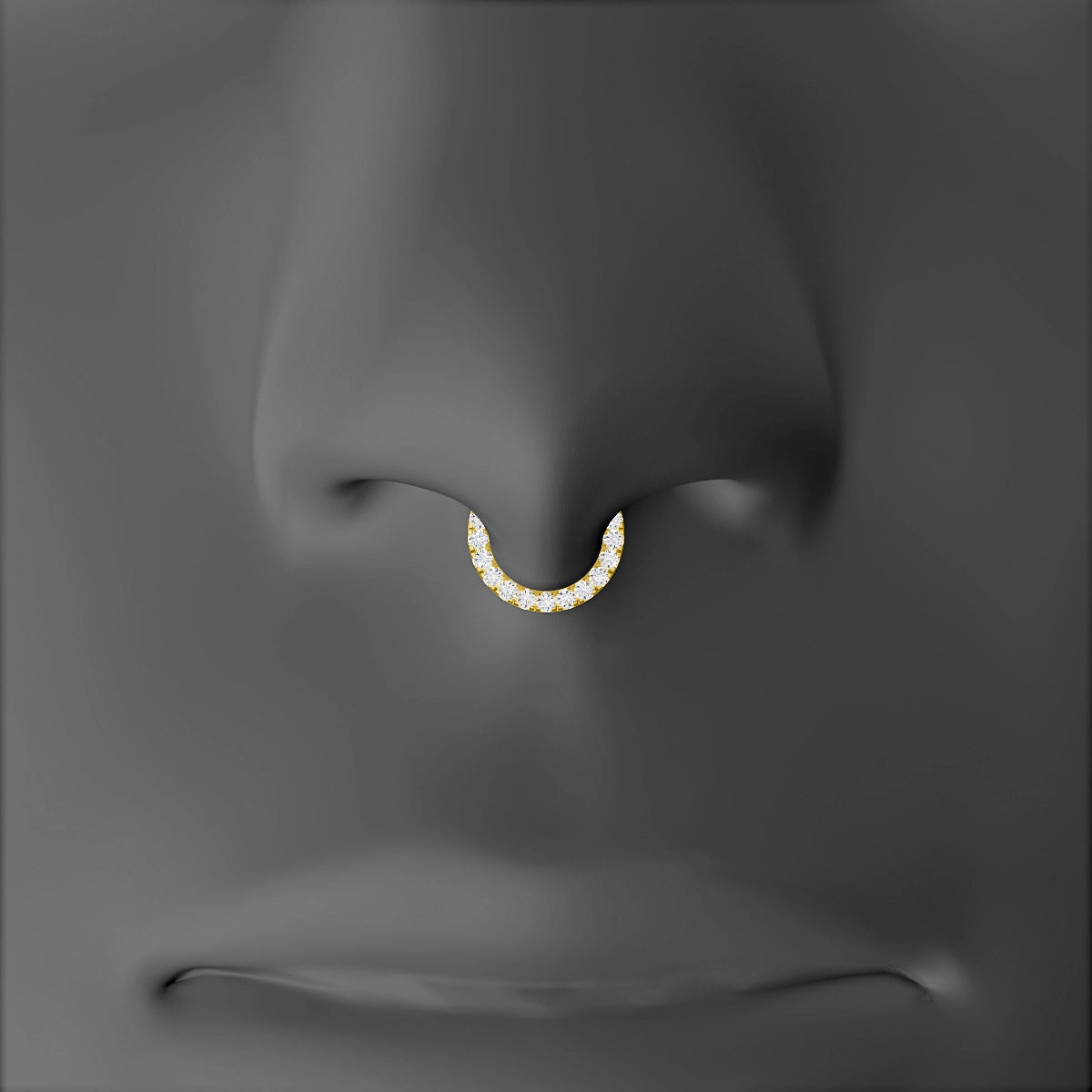 Ops | 18k Yellow Gold 6.5 mm Diamond Septum Piercing