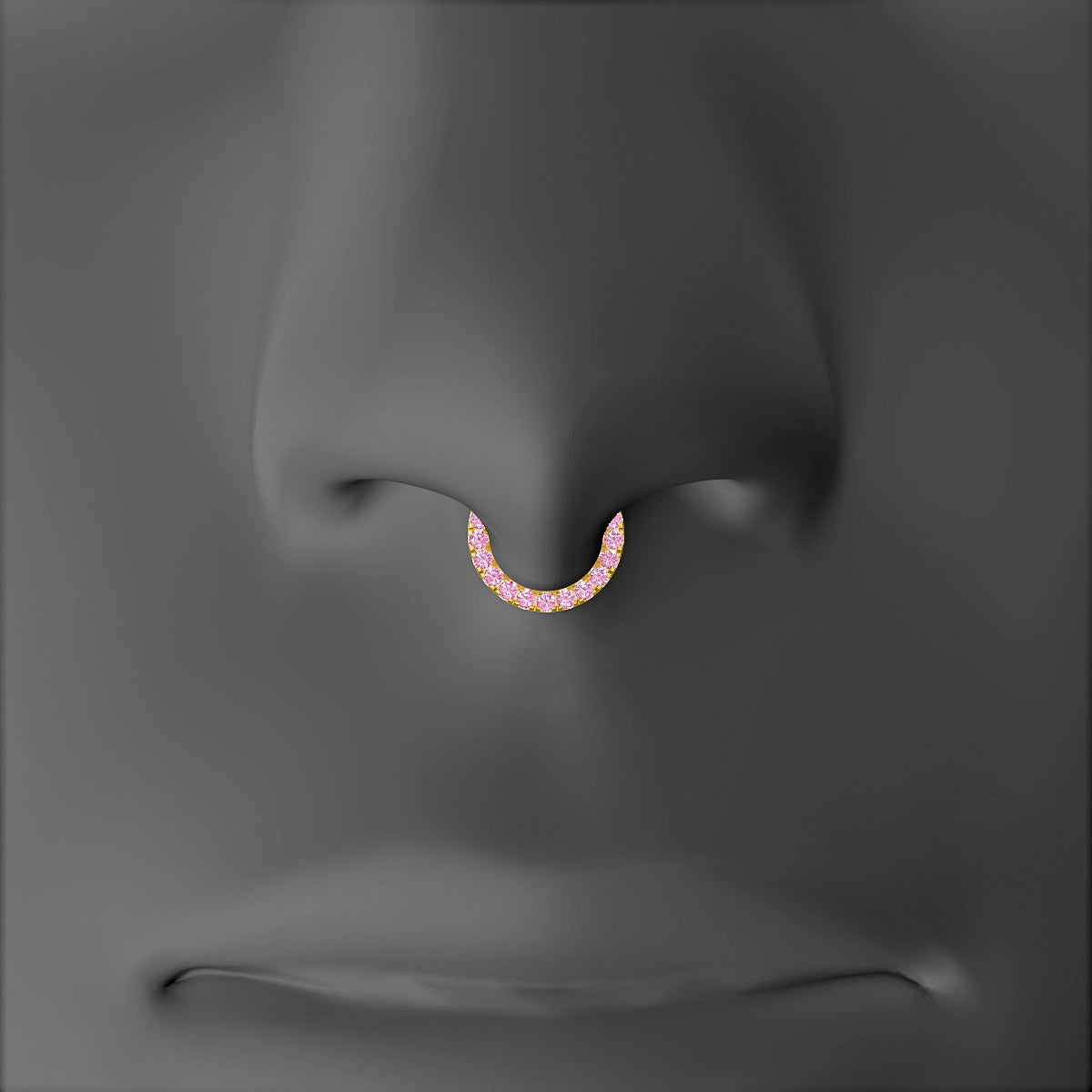 Ops | 18k Yellow Gold 6.5 mm Pink Sapphire Septum Piercing